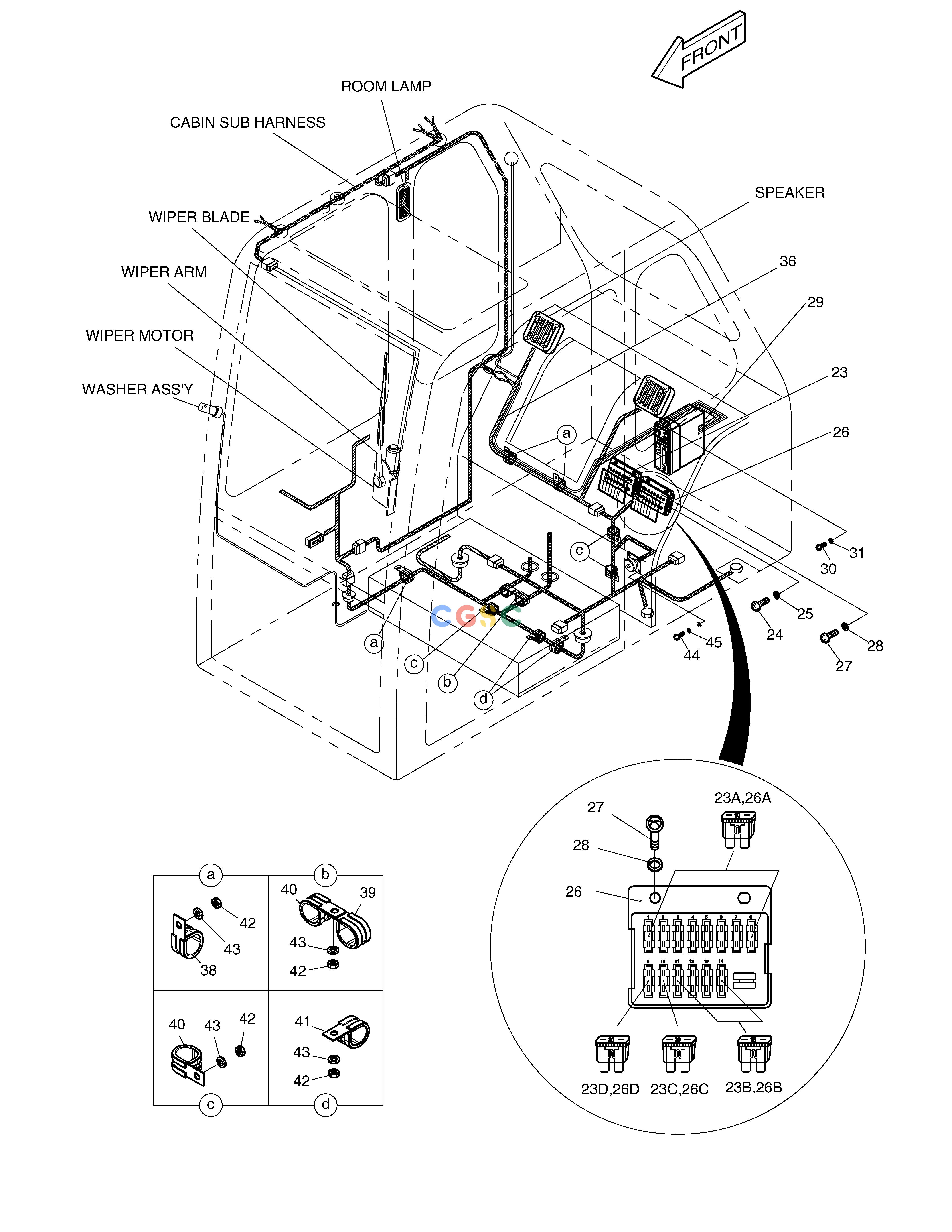 斗山零件查询ELECTRIC PARTS(4)-CABIN SOLAR 140LC-V Doosan parts catalog online
