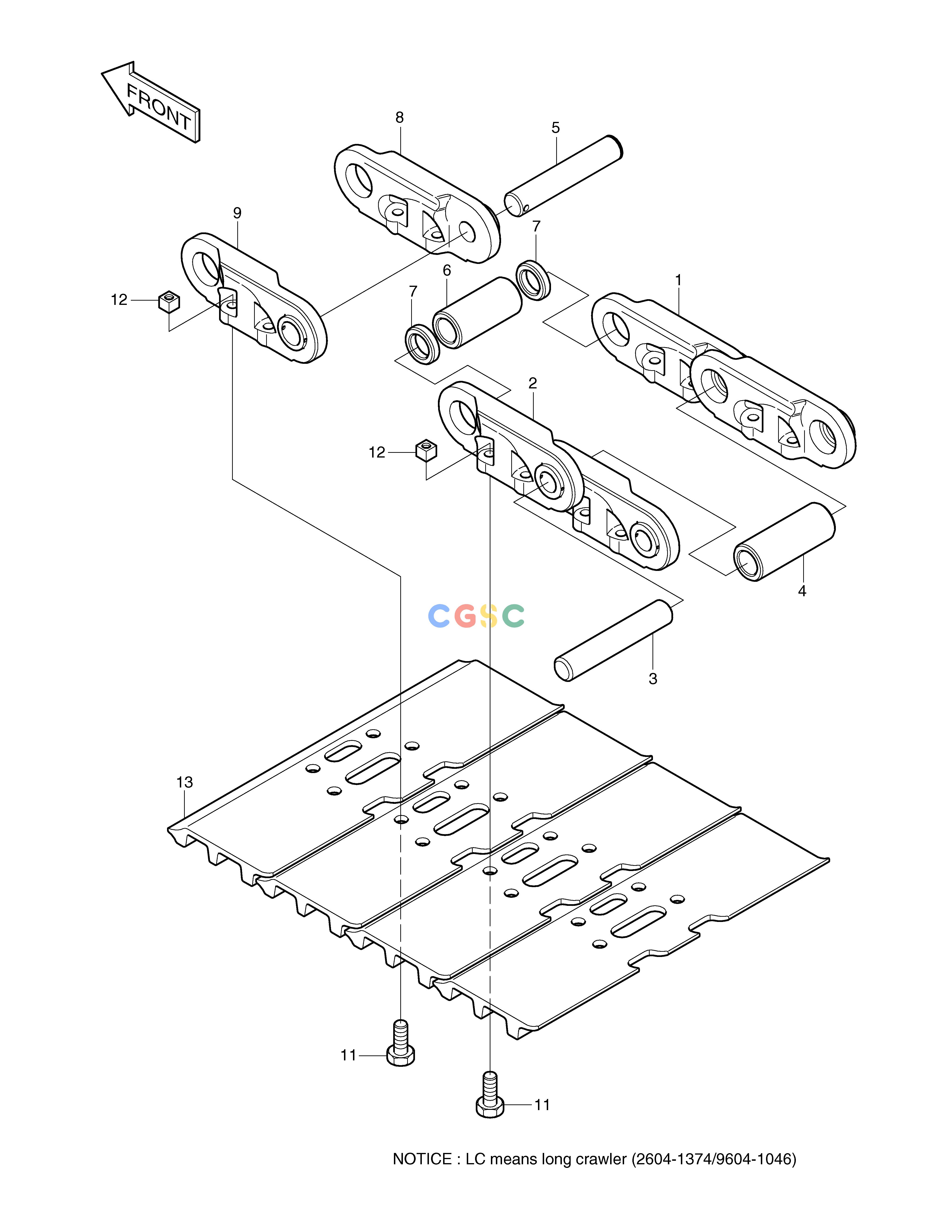 斗山零件查询TRACK SHOE ASS'Y-600G-ED SOLAR 140LC-V Doosan parts catalog online