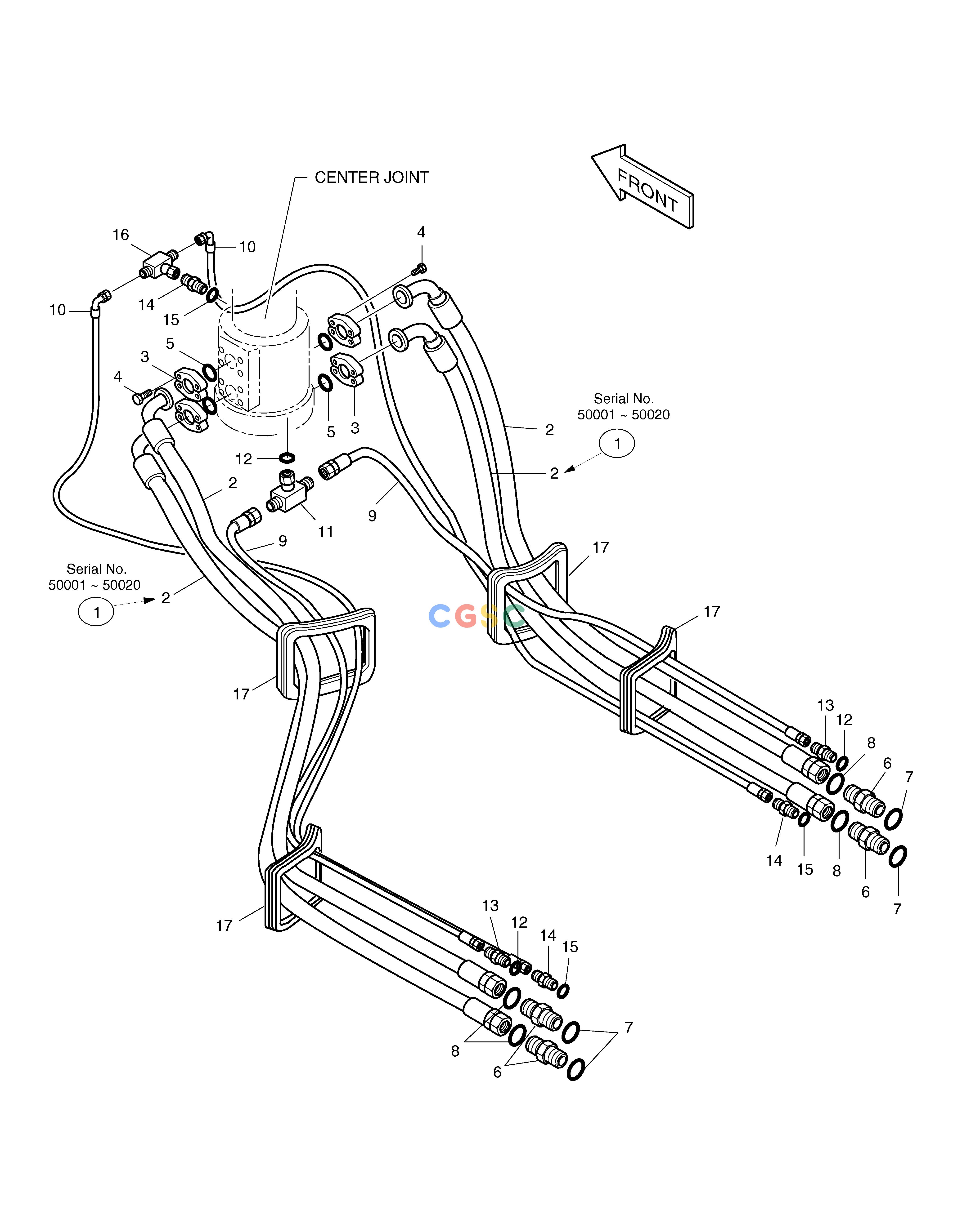 斗山零件查询TRAVEL PIPING-LONG CRAWLER SOLAR 140LC-V Doosan parts catalog online