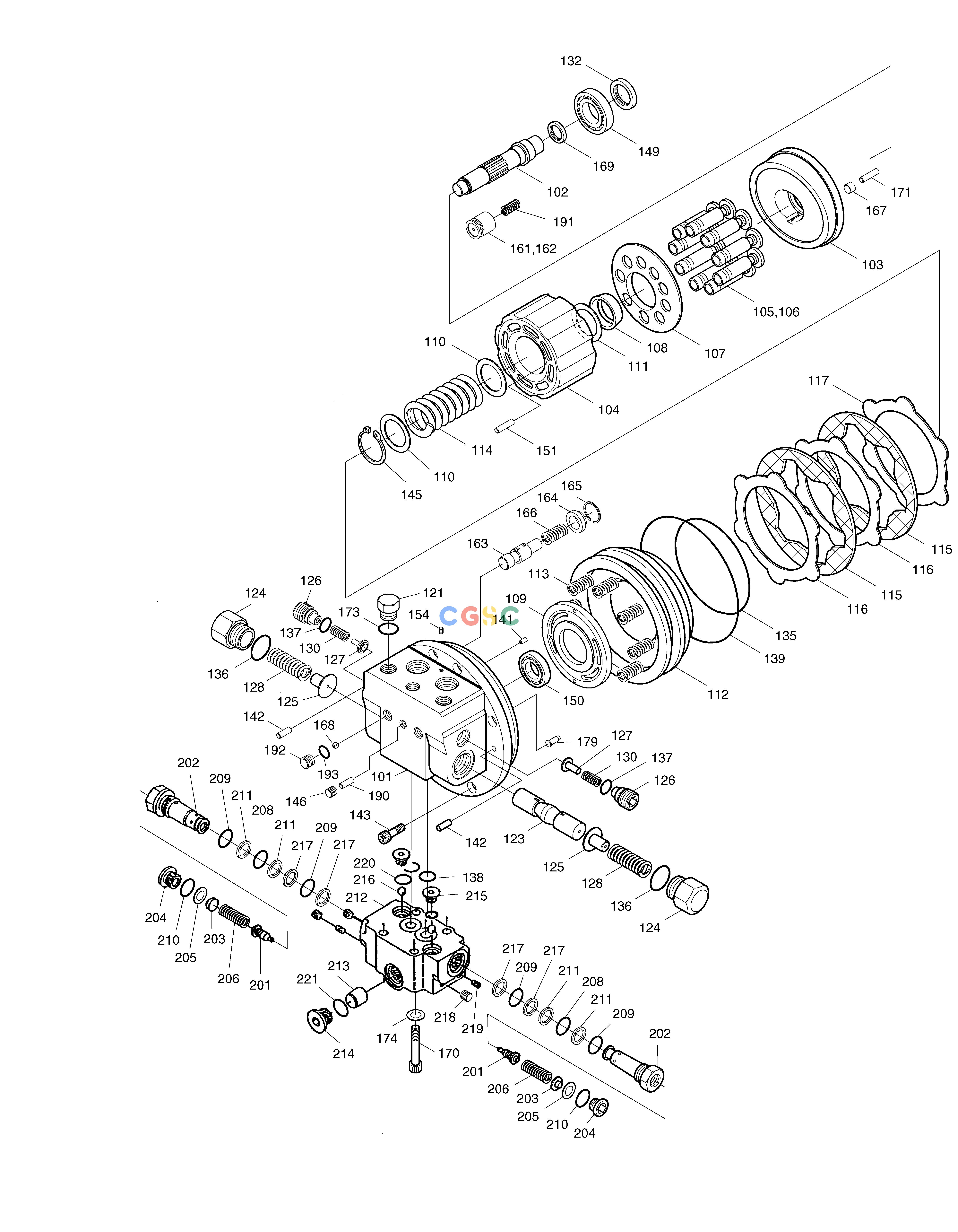 斗山零件查询TRAVEL MOTOR SOLAR 140LC-V Doosan parts catalog online