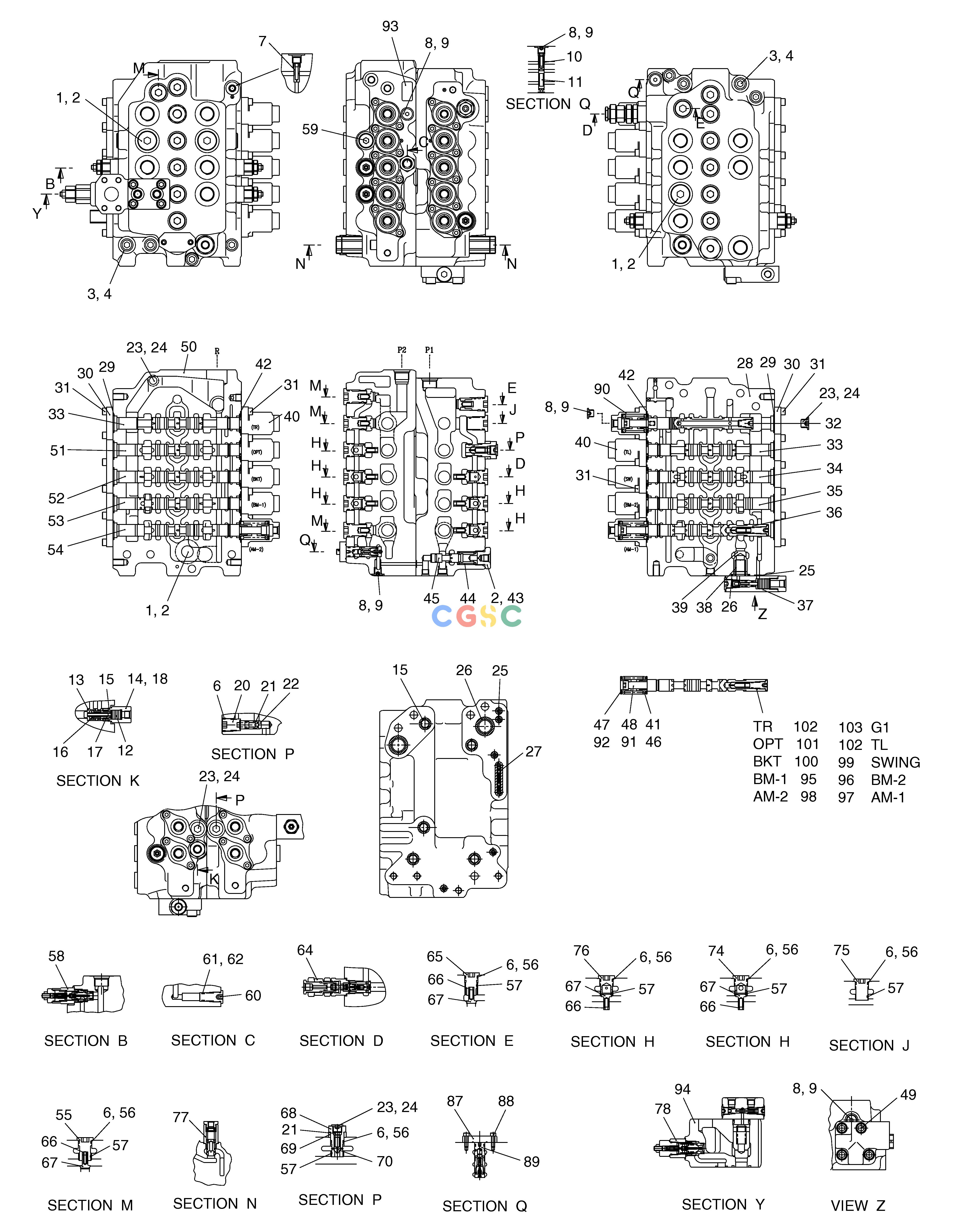 斗山零件查询CONTROL VALVE SOLAR 140LC-V Doosan parts catalog online