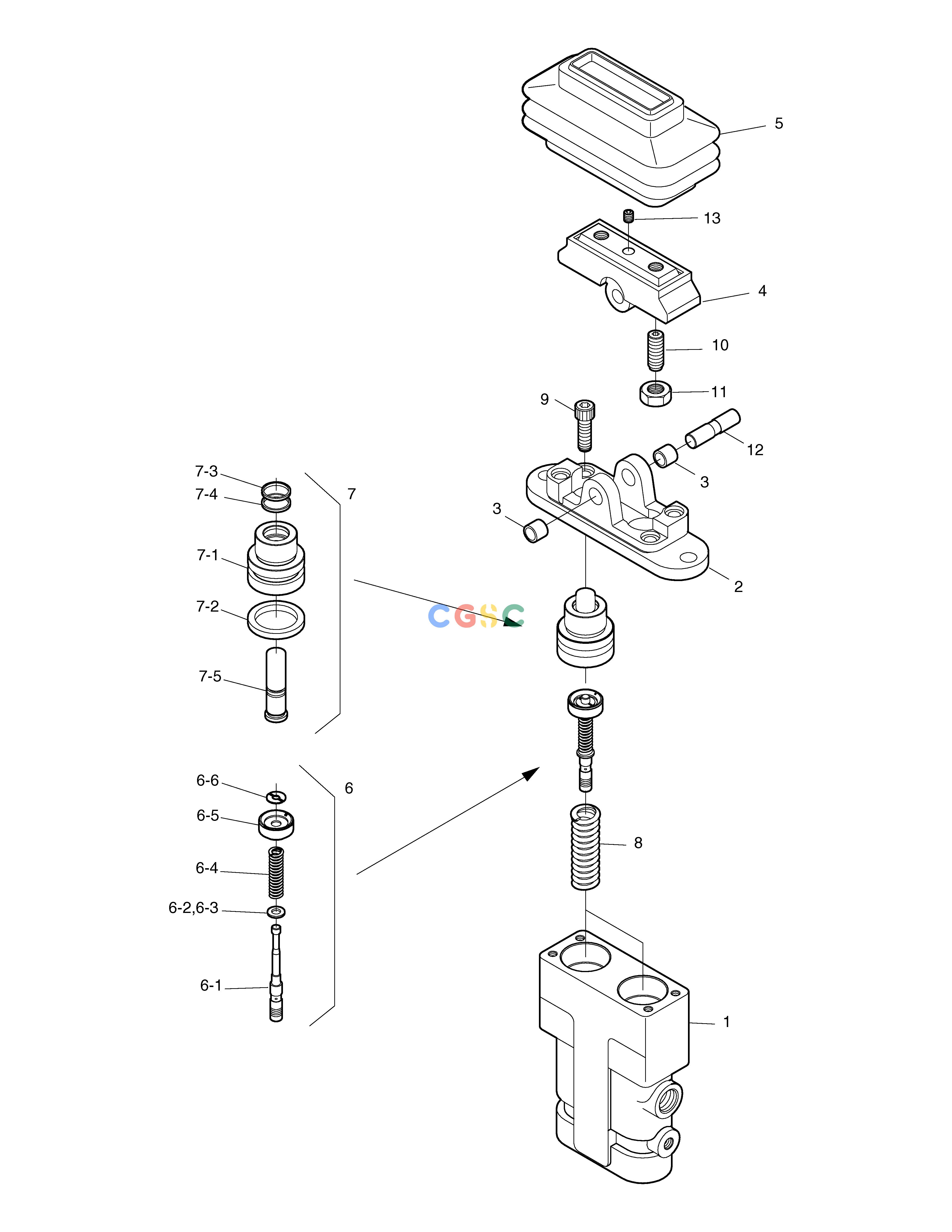 斗山零件查询PEDAL VALVE-ROTATION & TILTING SOLAR 140LC-V Doosan parts catalog online