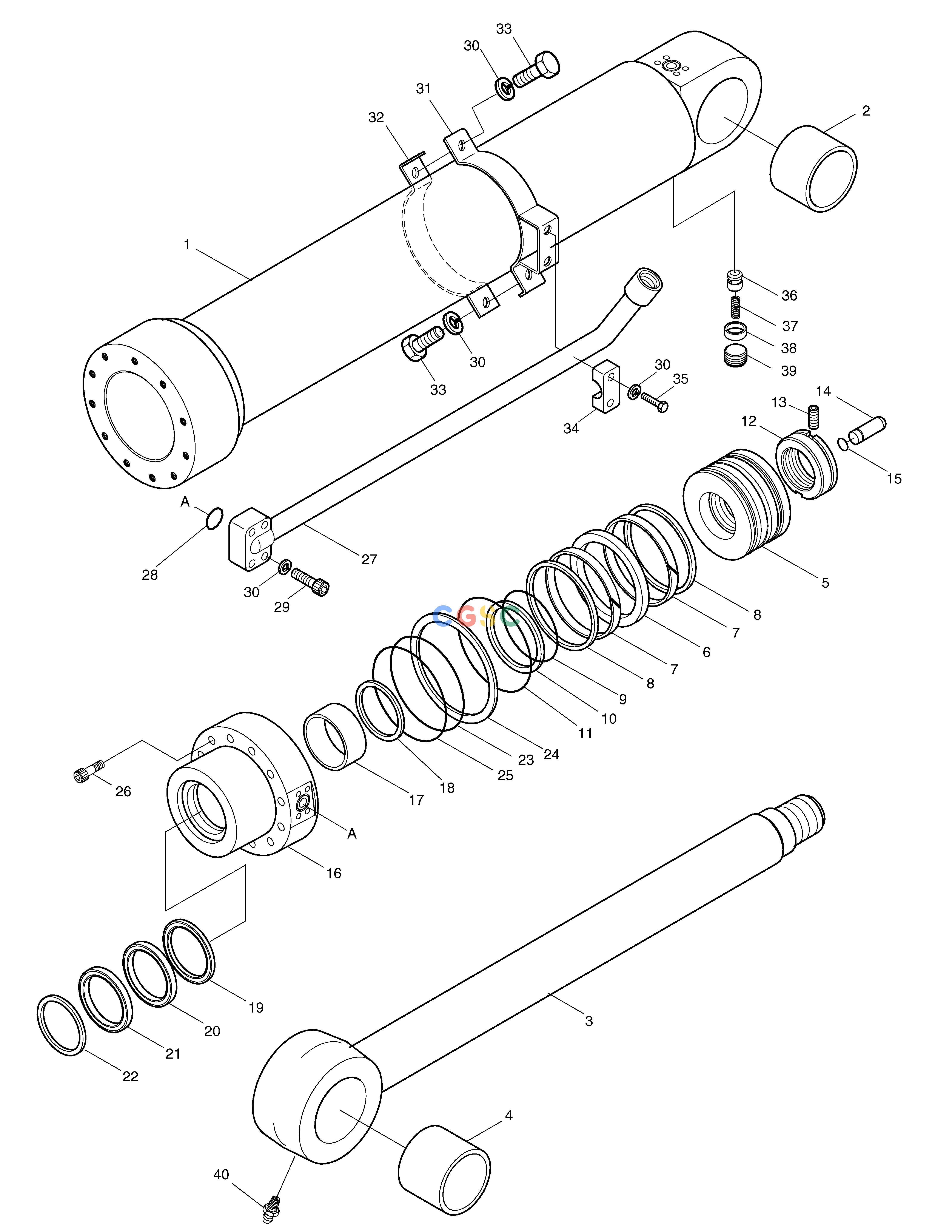 斗山零件查询ARM CYLINDER-1.9m SOLAR 140LC-V Doosan parts catalog online