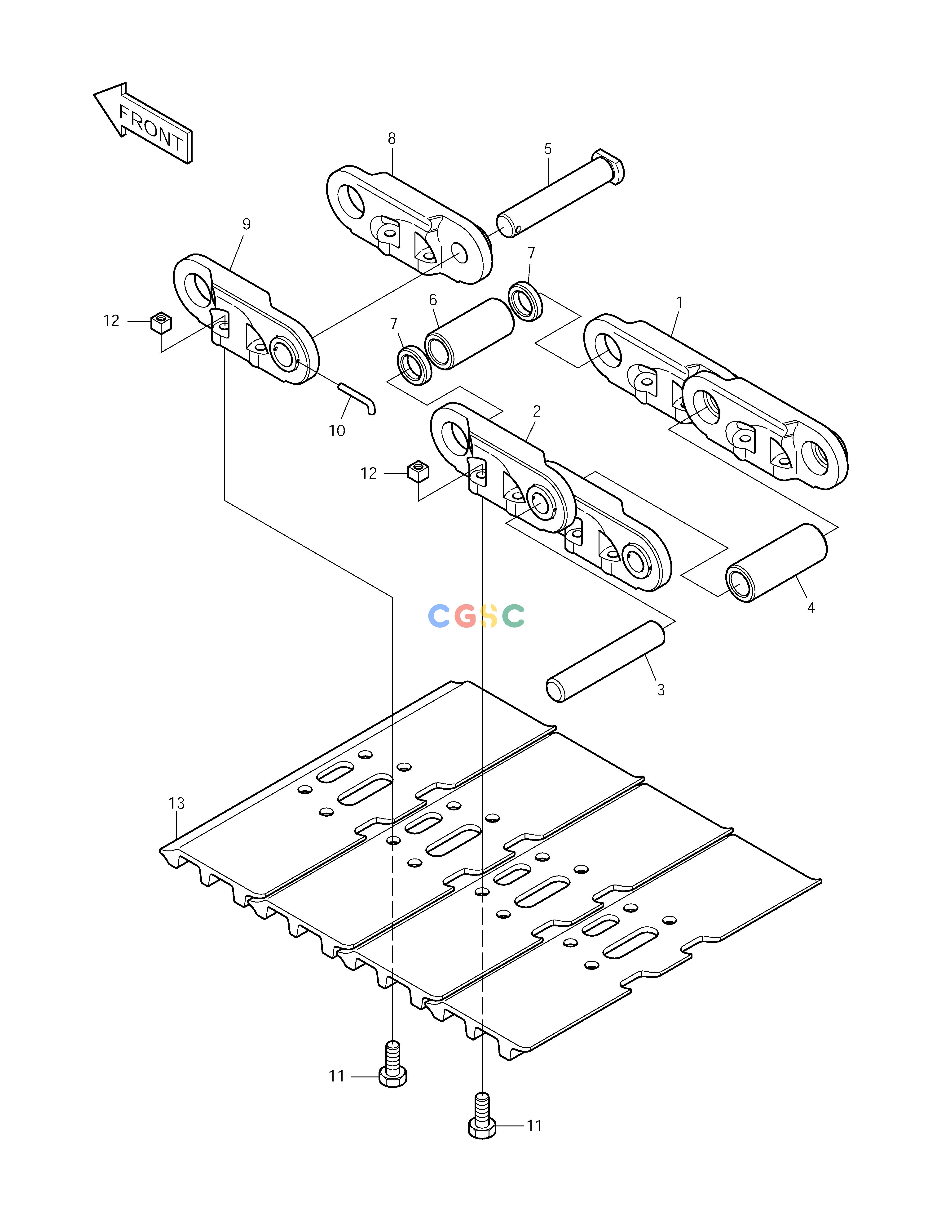 斗山零件查询TRACK SHOE-600G LONG CRAWLER-DHIM SOLAR 140LC-V Doosan parts catalog online