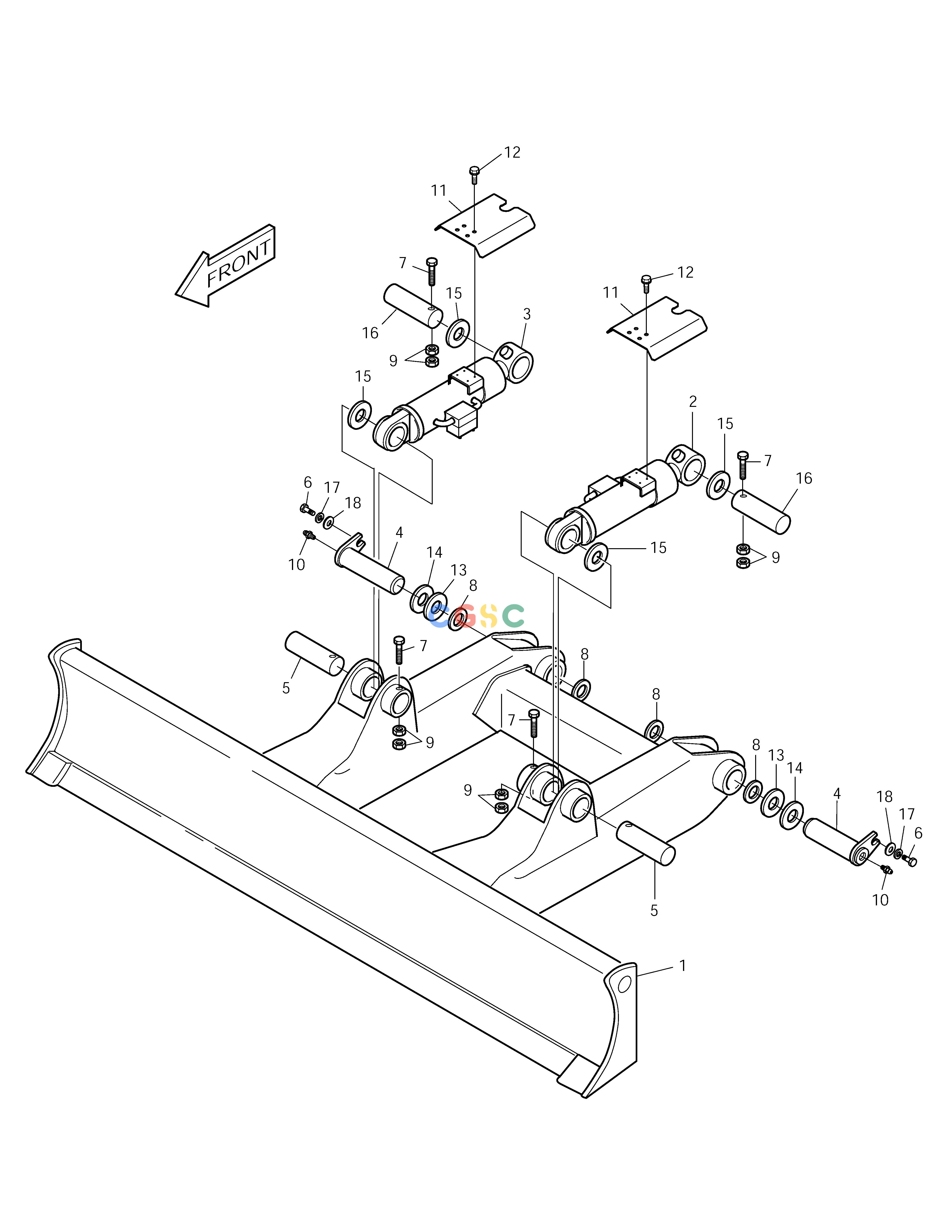 斗山零件查询DOZER BLADE-2600mm FOR 600mm SHOE SOLAR 140LC-V Doosan parts catalog online