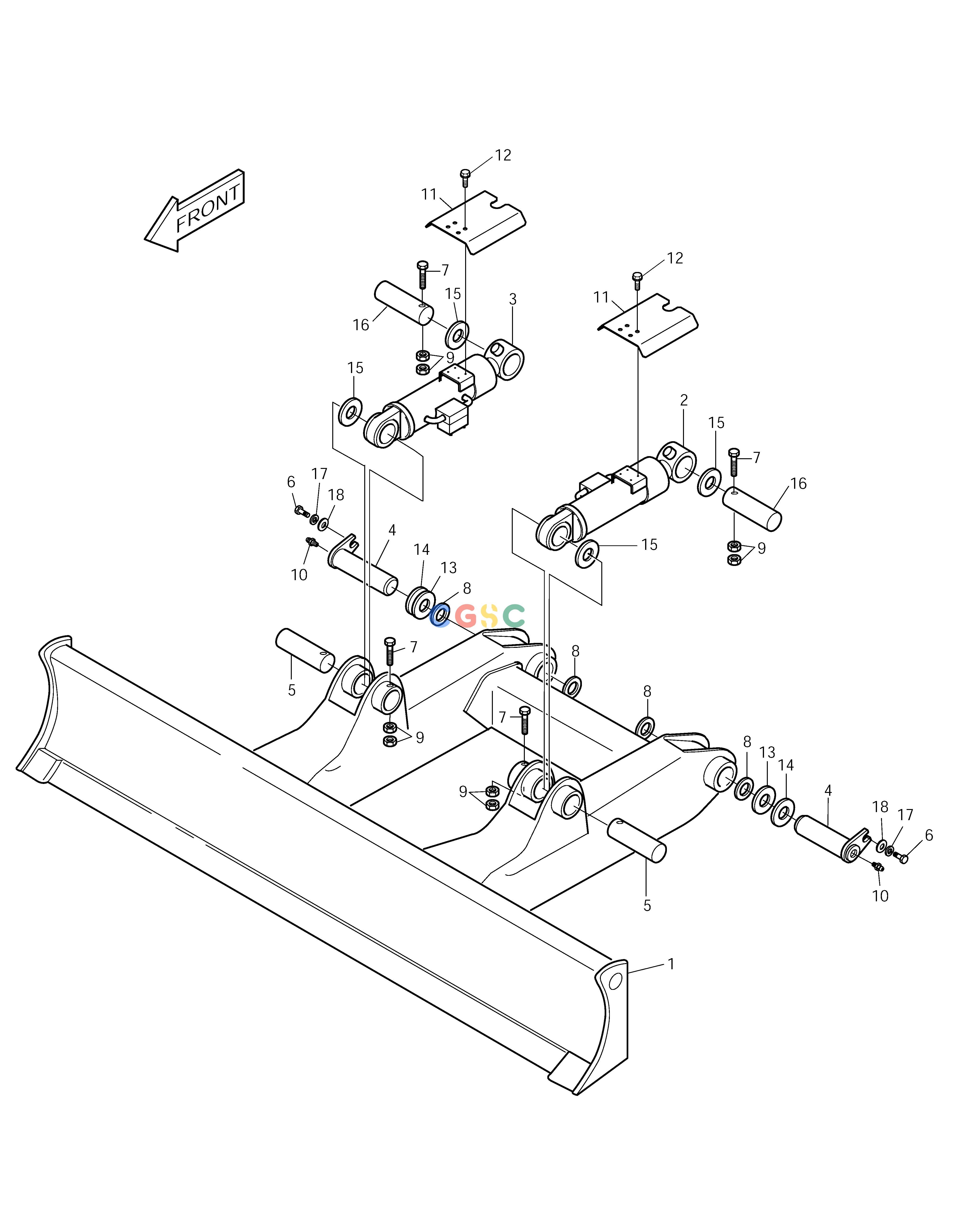 斗山零件查询DOZER BLADE-2700mm FOR 700mm SHOE SOLAR 140LC-V Doosan parts catalog online