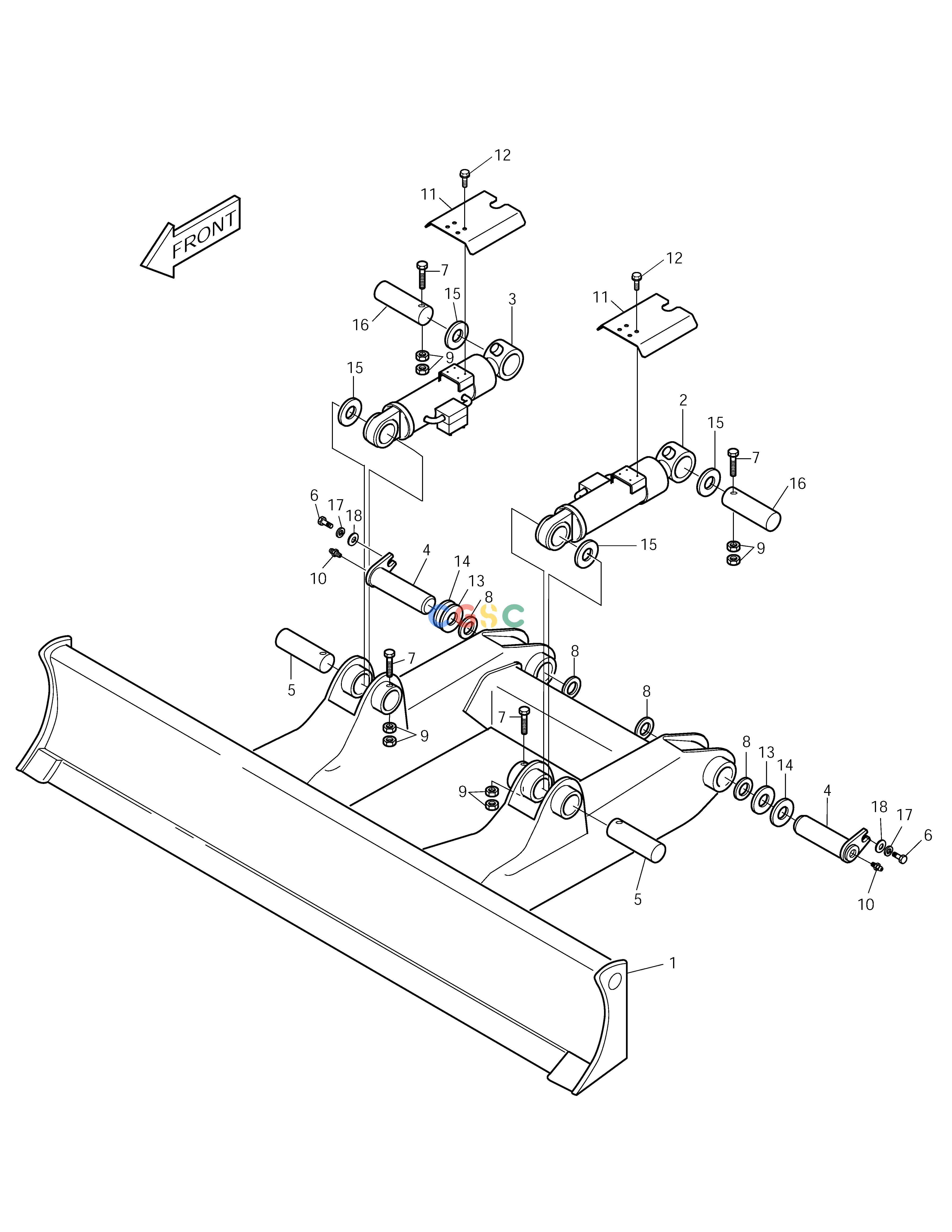 斗山零件查询DOZER BLADE-2500mm FOR 500mm SHOE SOLAR 140LC-V Doosan parts catalog online