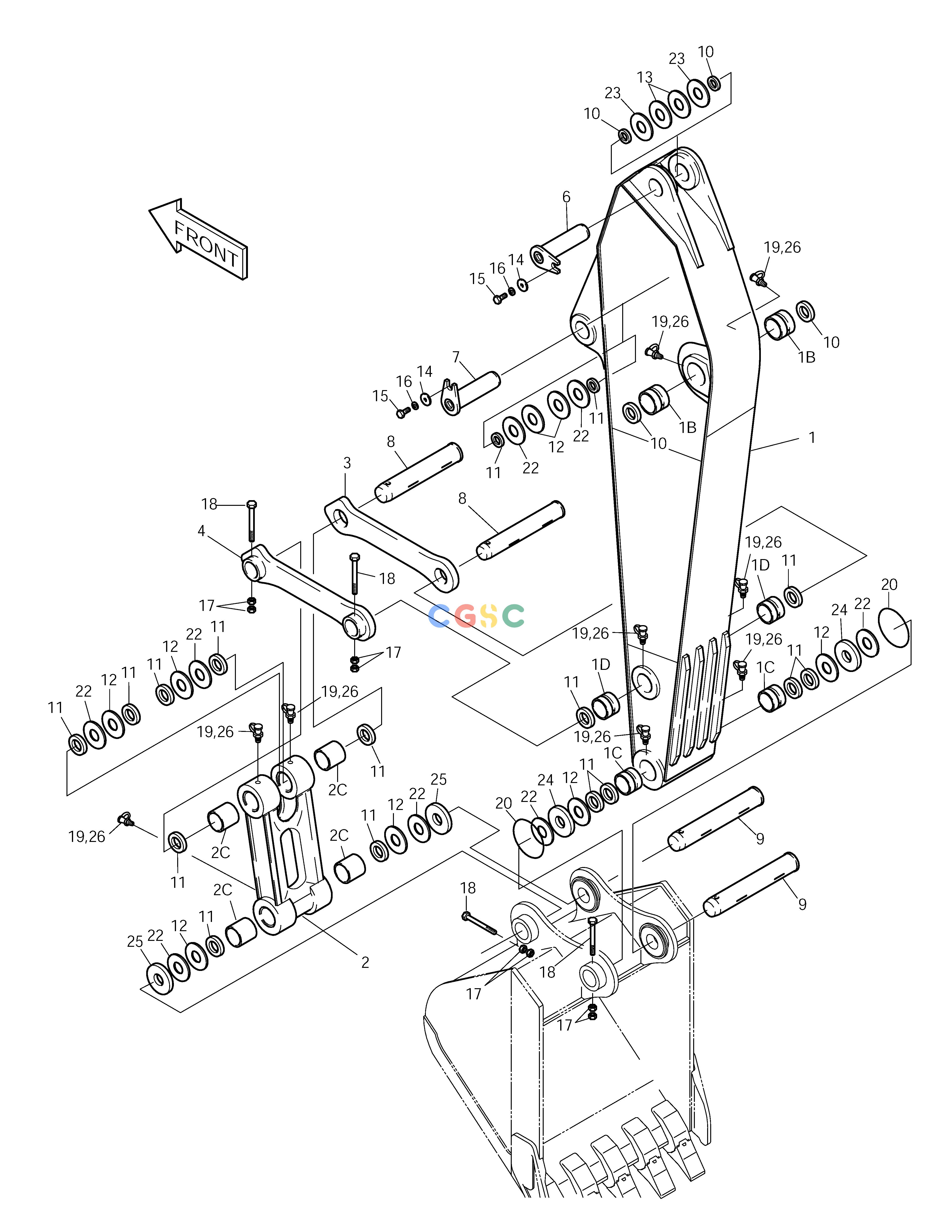 斗山零件查询ARM-2.1m SOLAR 140LC-V Doosan parts catalog online