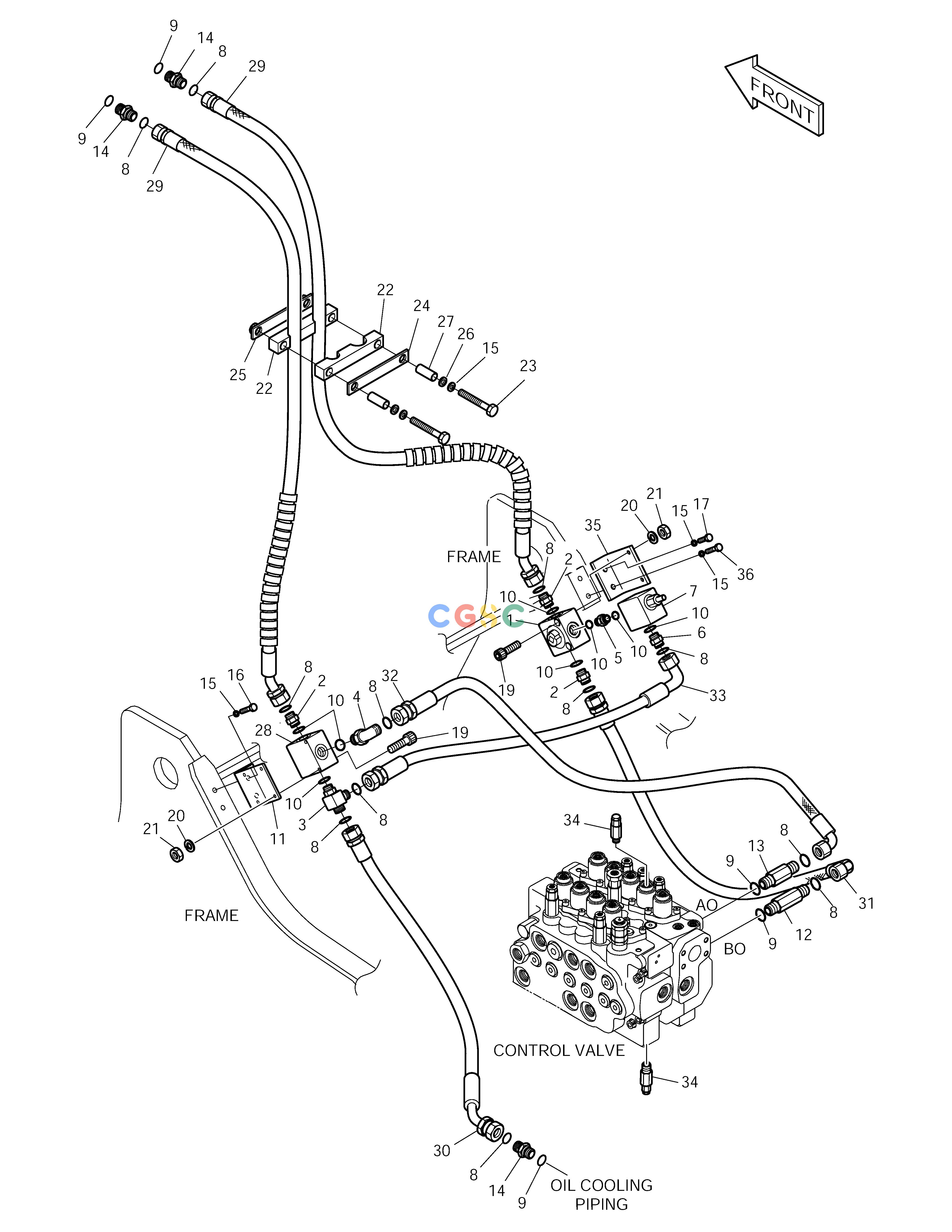 斗山零件查询MAIN PIPING-P3C-MONO SOLAR 140LC-V Doosan parts catalog online