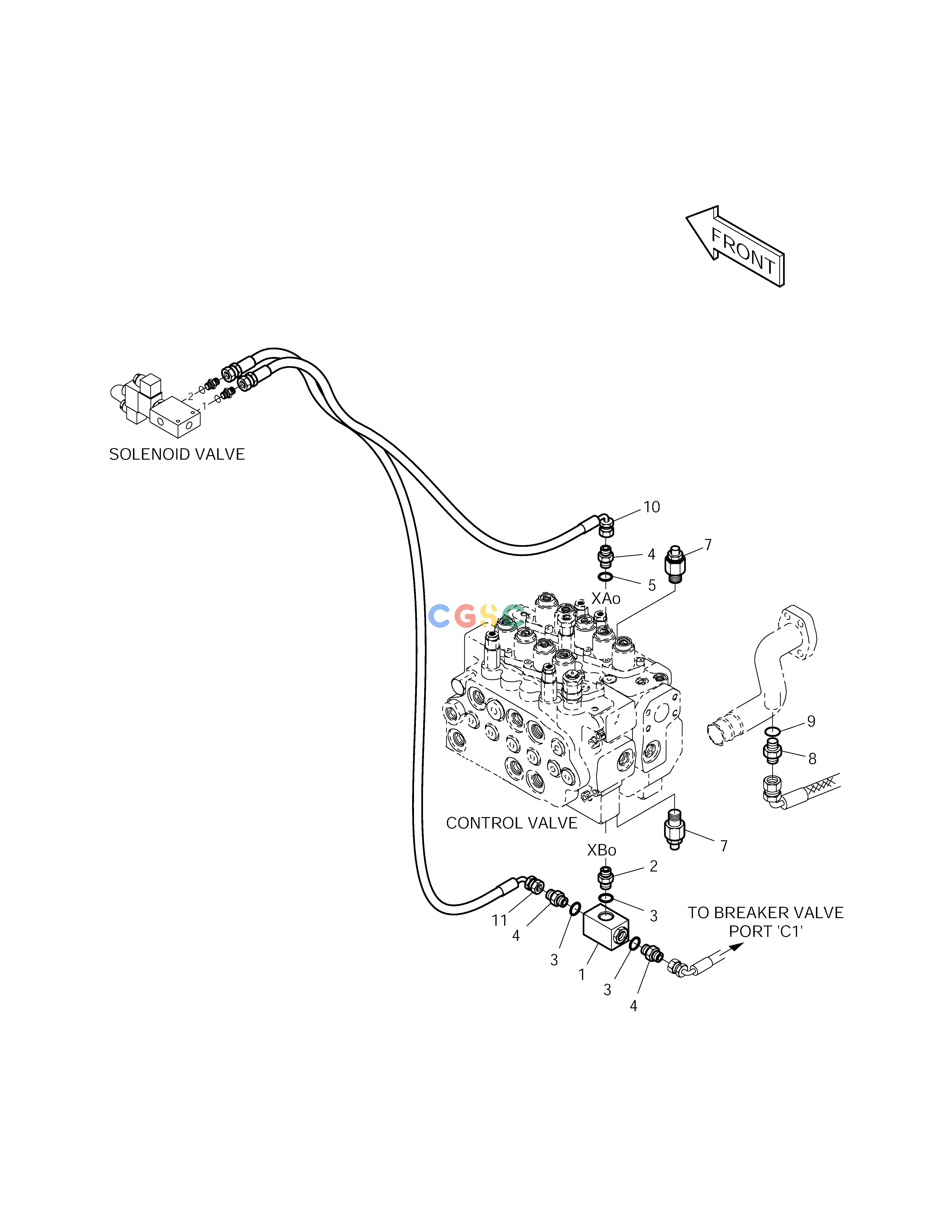斗山零件查询PILOT PIPING-E3C-MONO SOLAR 140LC-V Doosan parts catalog online