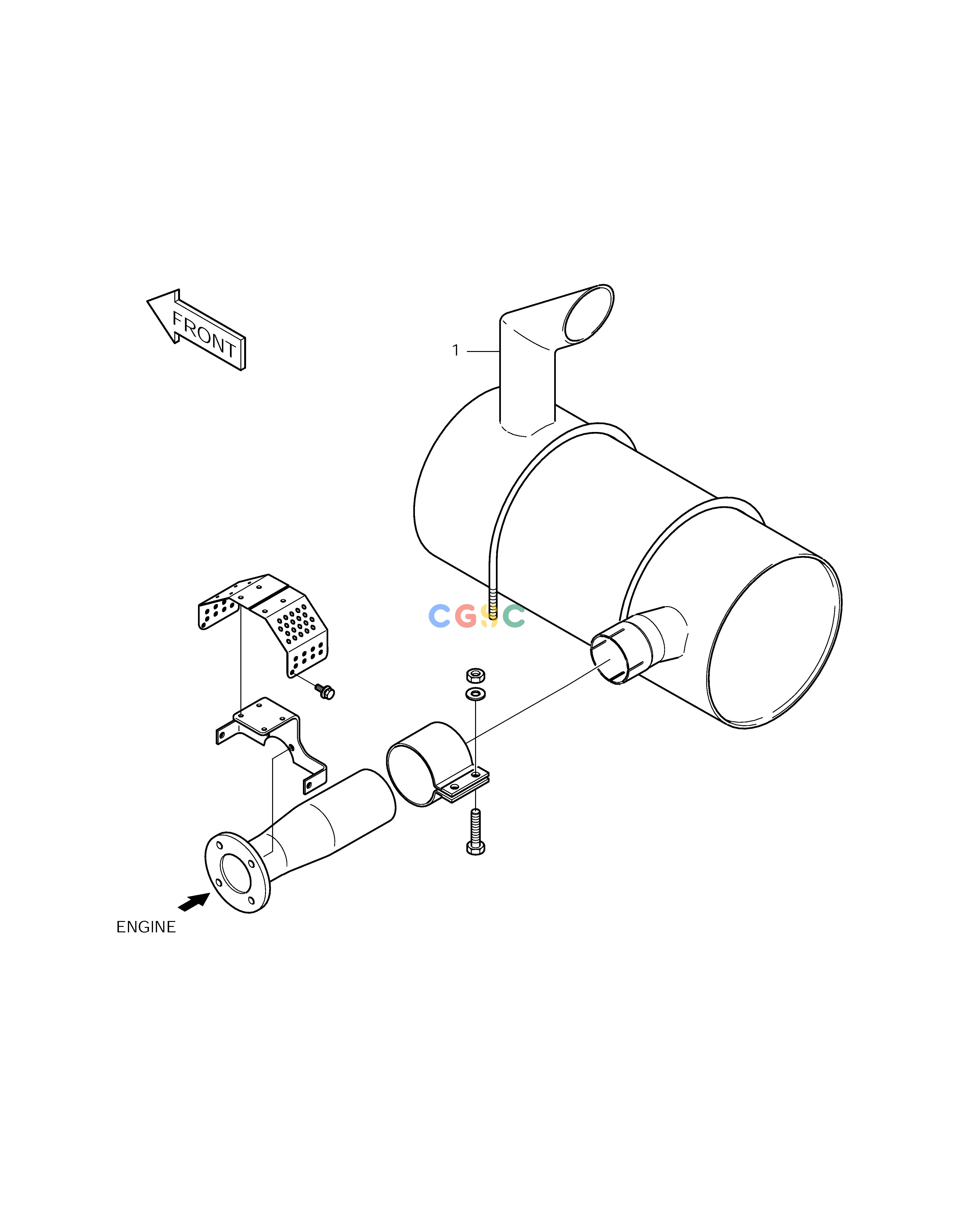 斗山零件查询CATALYSIS MUFFLER SOLAR 140LC-V Doosan parts catalog online