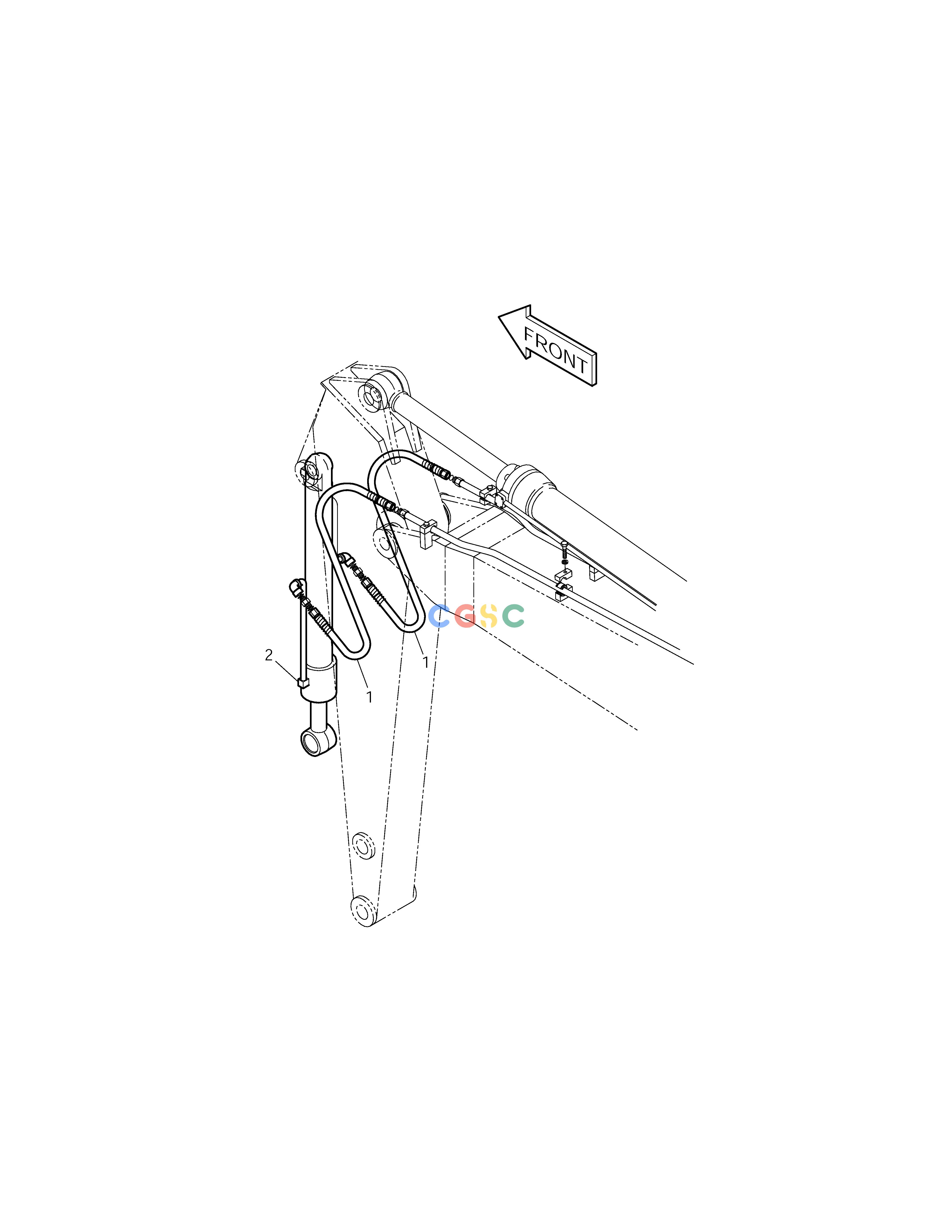 斗山零件查询ARM PIPING-ARM 2.5m(ARTI.BOOM) SOLAR 140LC-V Doosan parts catalog online