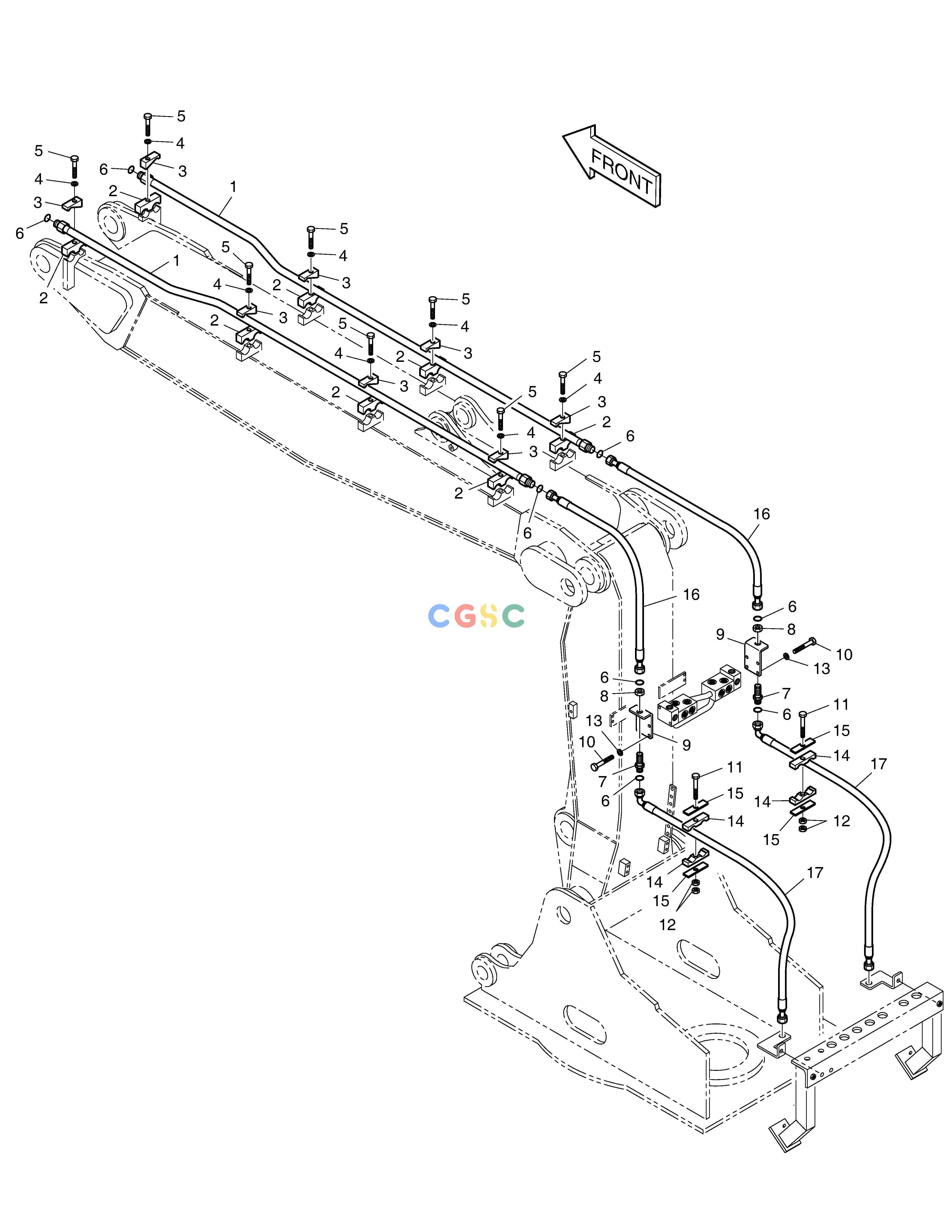 斗山零件查询BOOM PIPING-3.5m ROTATE&TILT&ARTI.BOOM SOLAR 140LC-V Doosan parts catalog online