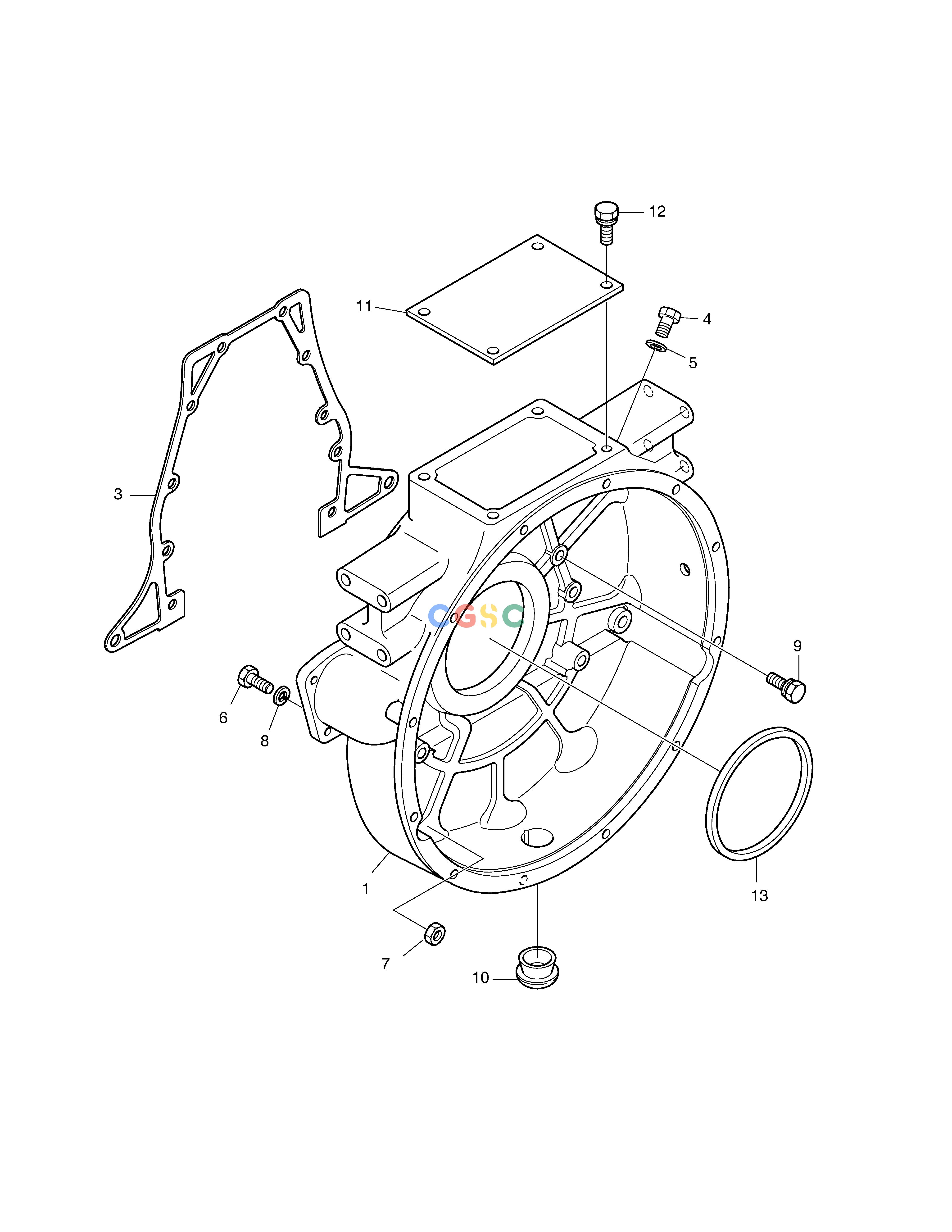 斗山零件查询FLY WHEEL HOUSING MEGA 400-V (CHINA) Doosan parts catalog online
