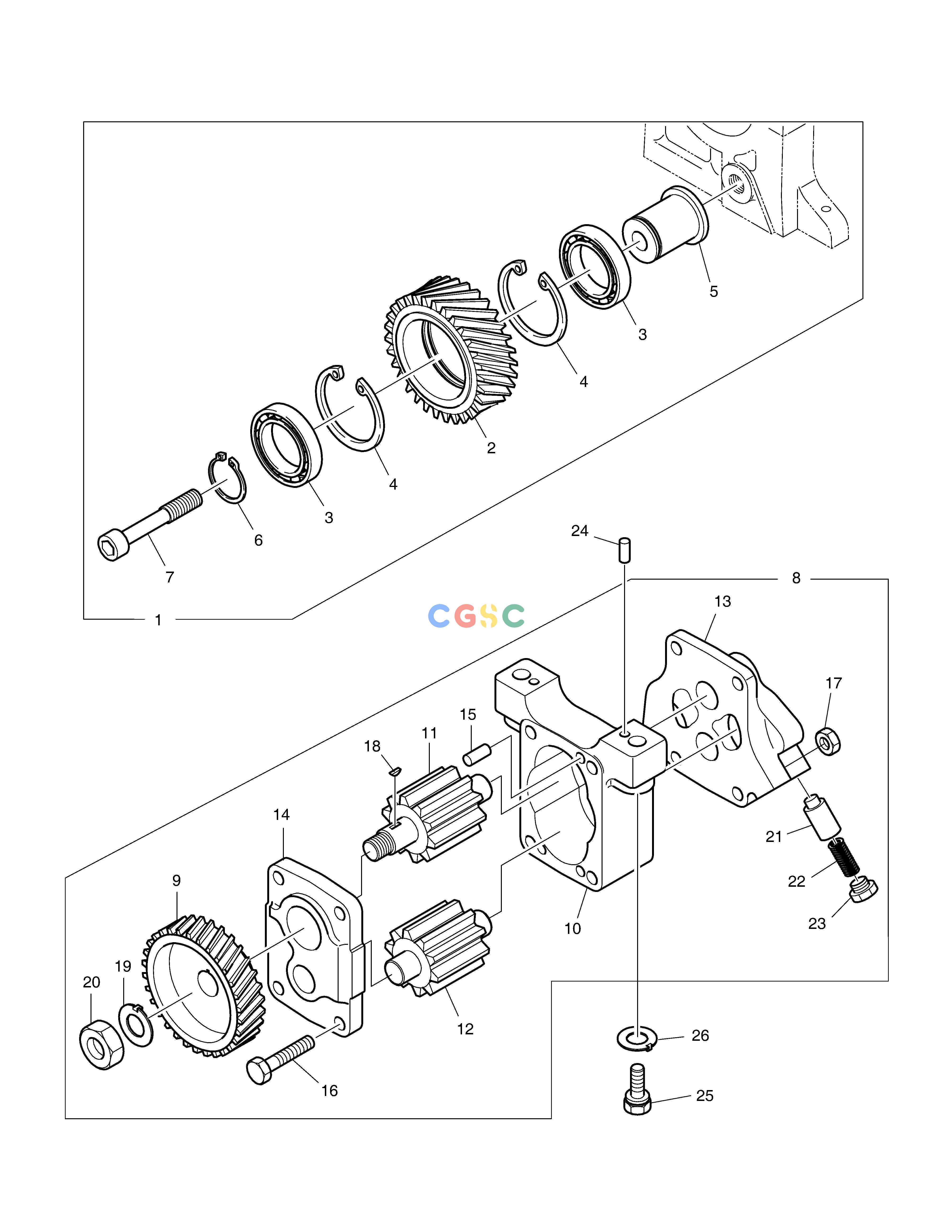 斗山零件查询OIL PUMP MEGA 400-V (CHINA) Doosan parts catalog online
