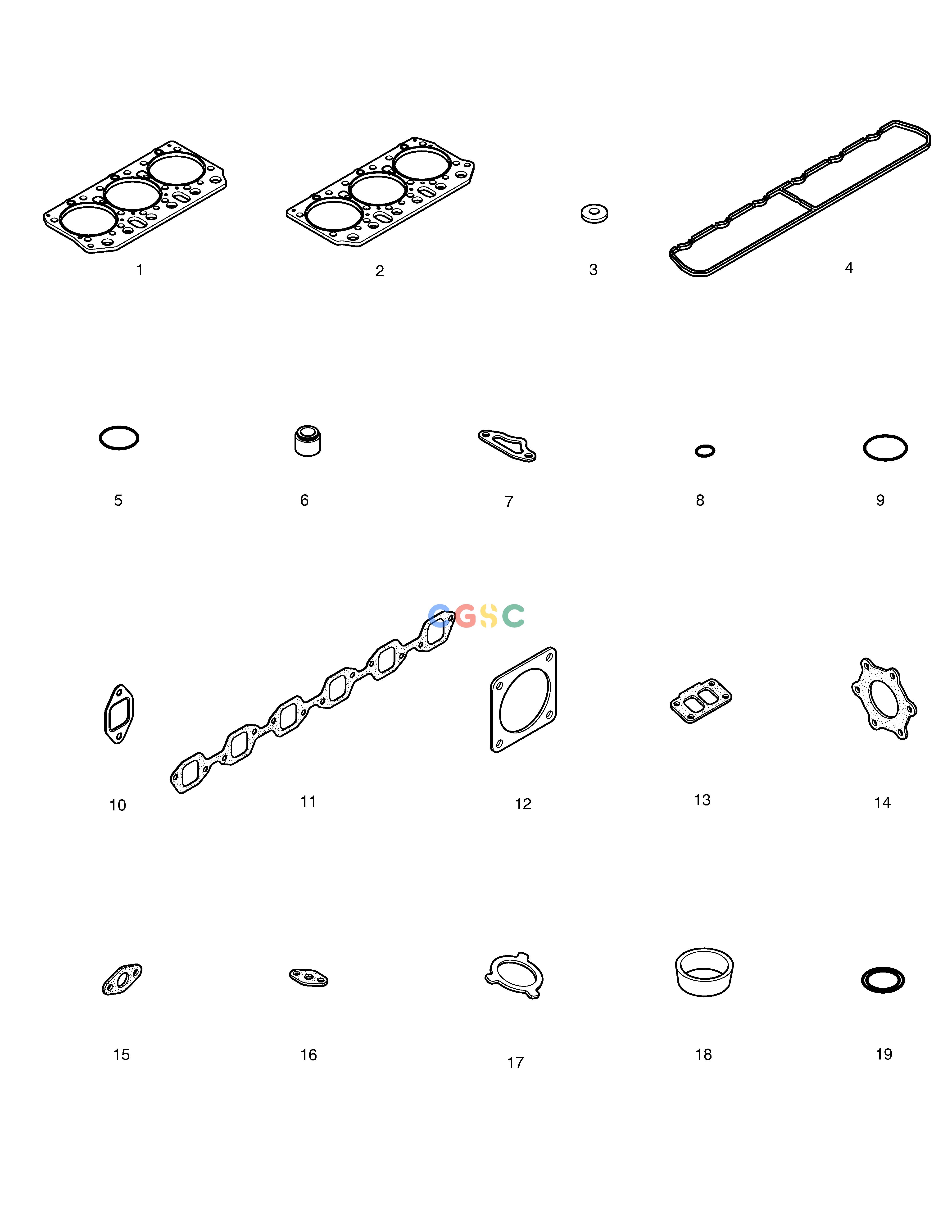 斗山零件查询OVER HAUL GASKET KIT - TOP MEGA 400-V (CHINA) Doosan parts catalog online