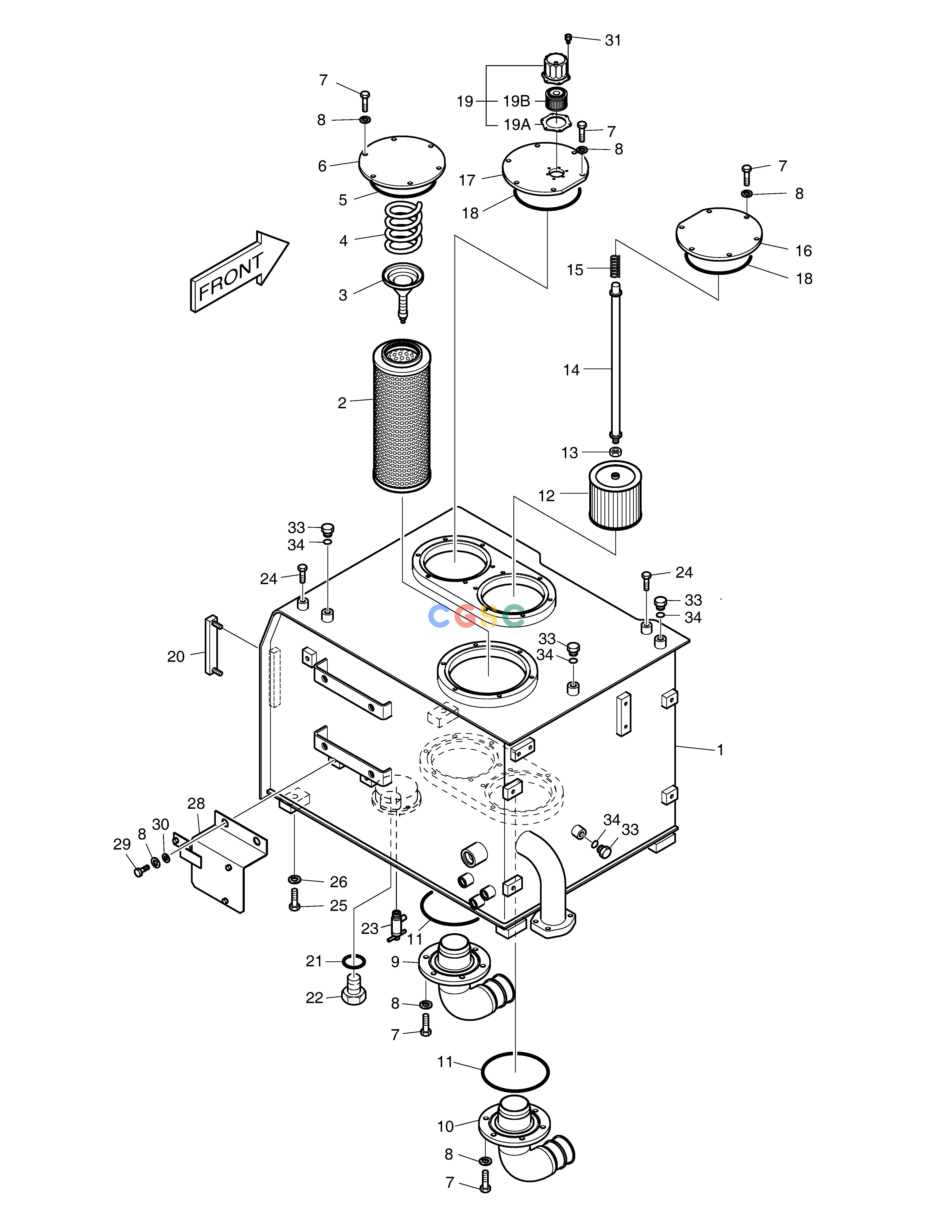 斗山零件查询OIL TANK MEGA 400-V (CHINA) Doosan parts catalog online