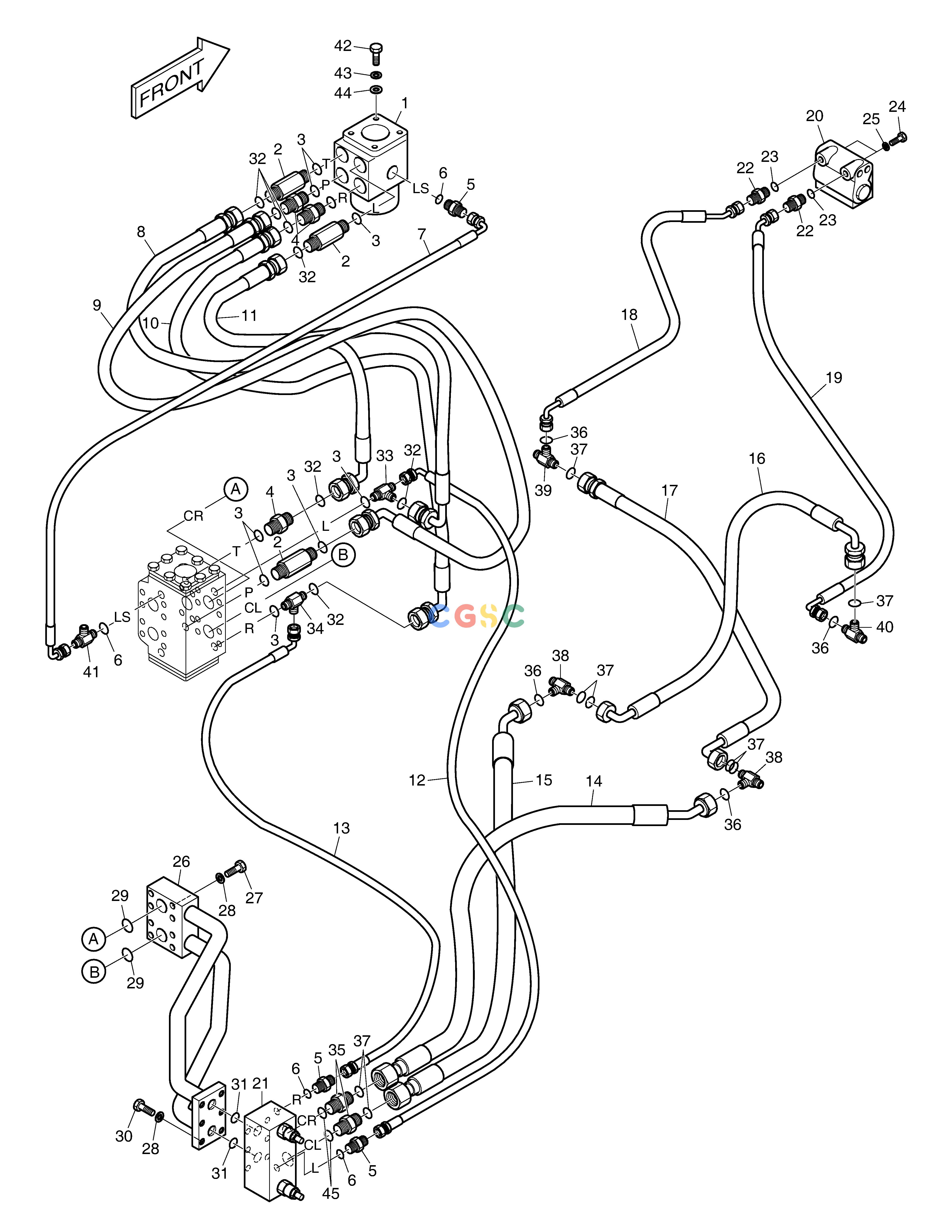 斗山零件查询STEER PIPING MEGA 400-V (CHINA) Doosan parts catalog online