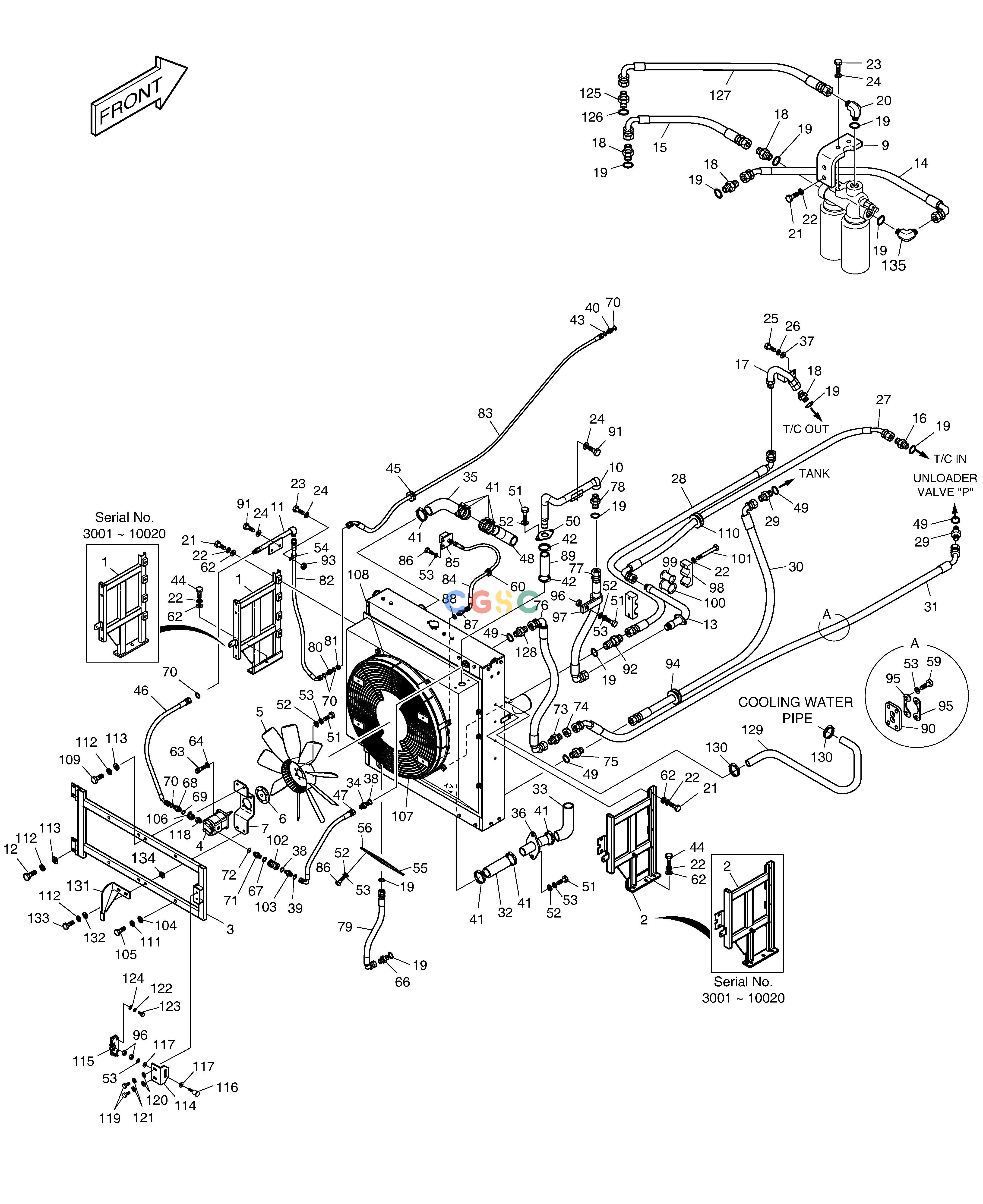 斗山零件查询COOLING PIPING MEGA 400-V (CHINA) Doosan parts catalog online