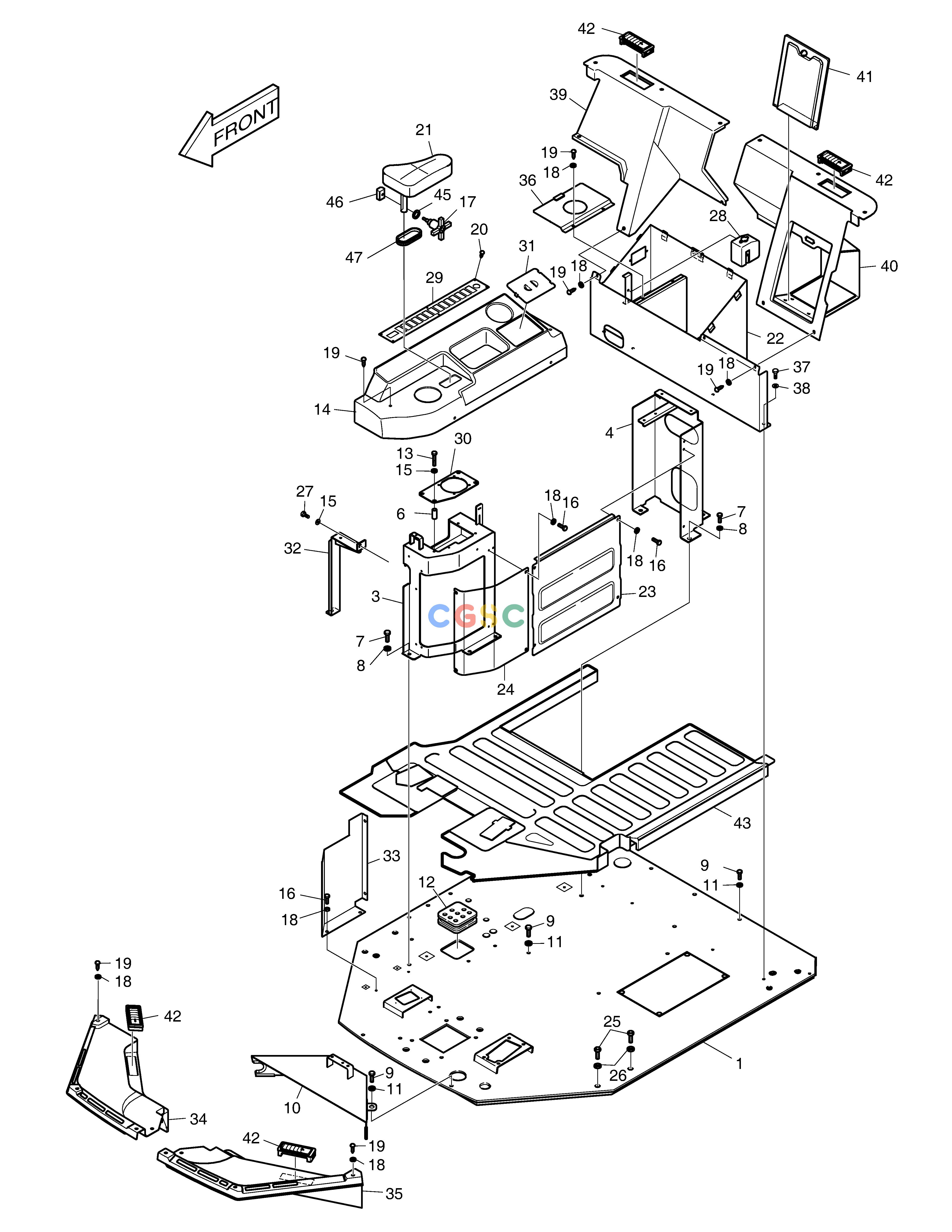 斗山零件查询CONTROL STAND - MONO LEVER MEGA 400-V (CHINA) Doosan parts catalog online