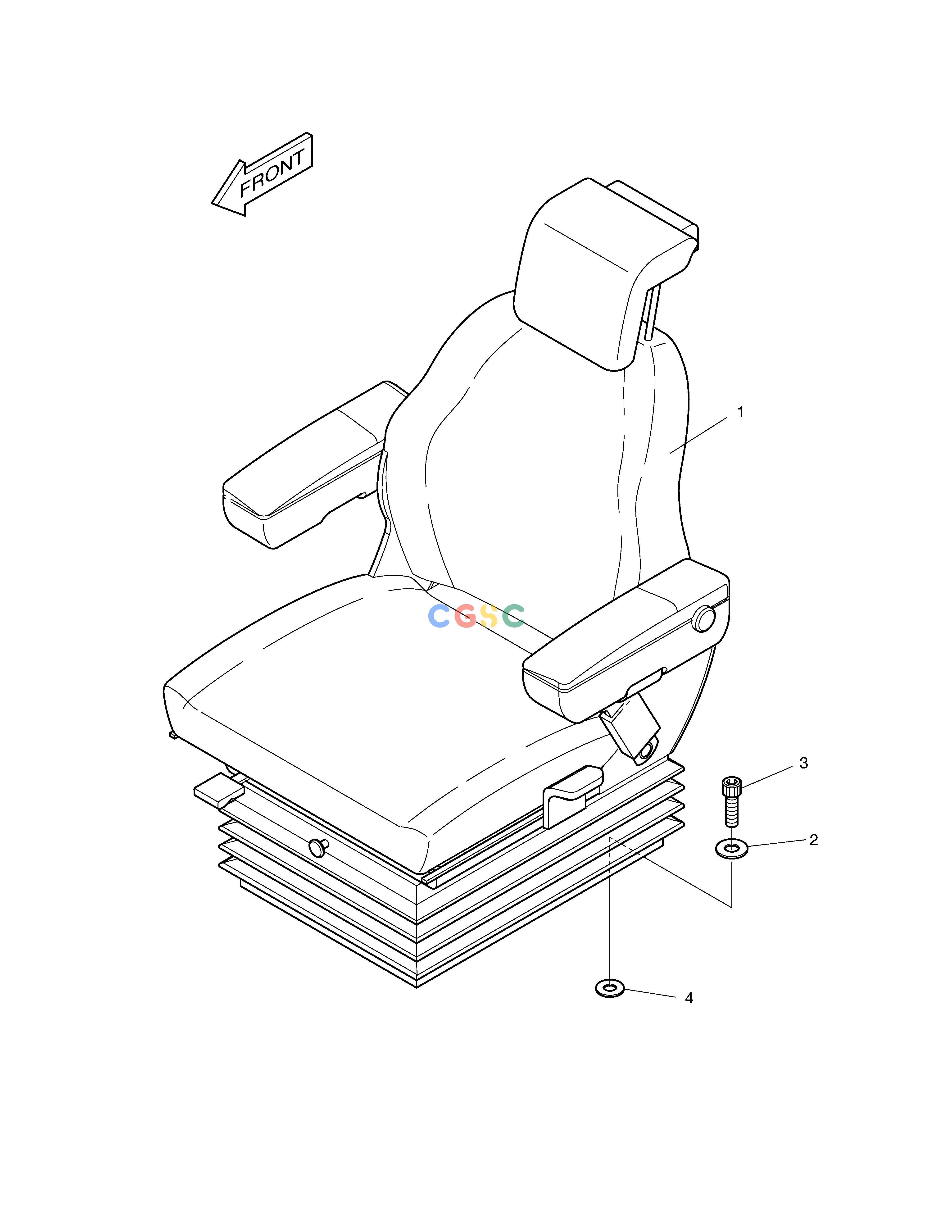 斗山零件查询SEAT MOUNTING MEGA 400-V (CHINA) Doosan parts catalog online