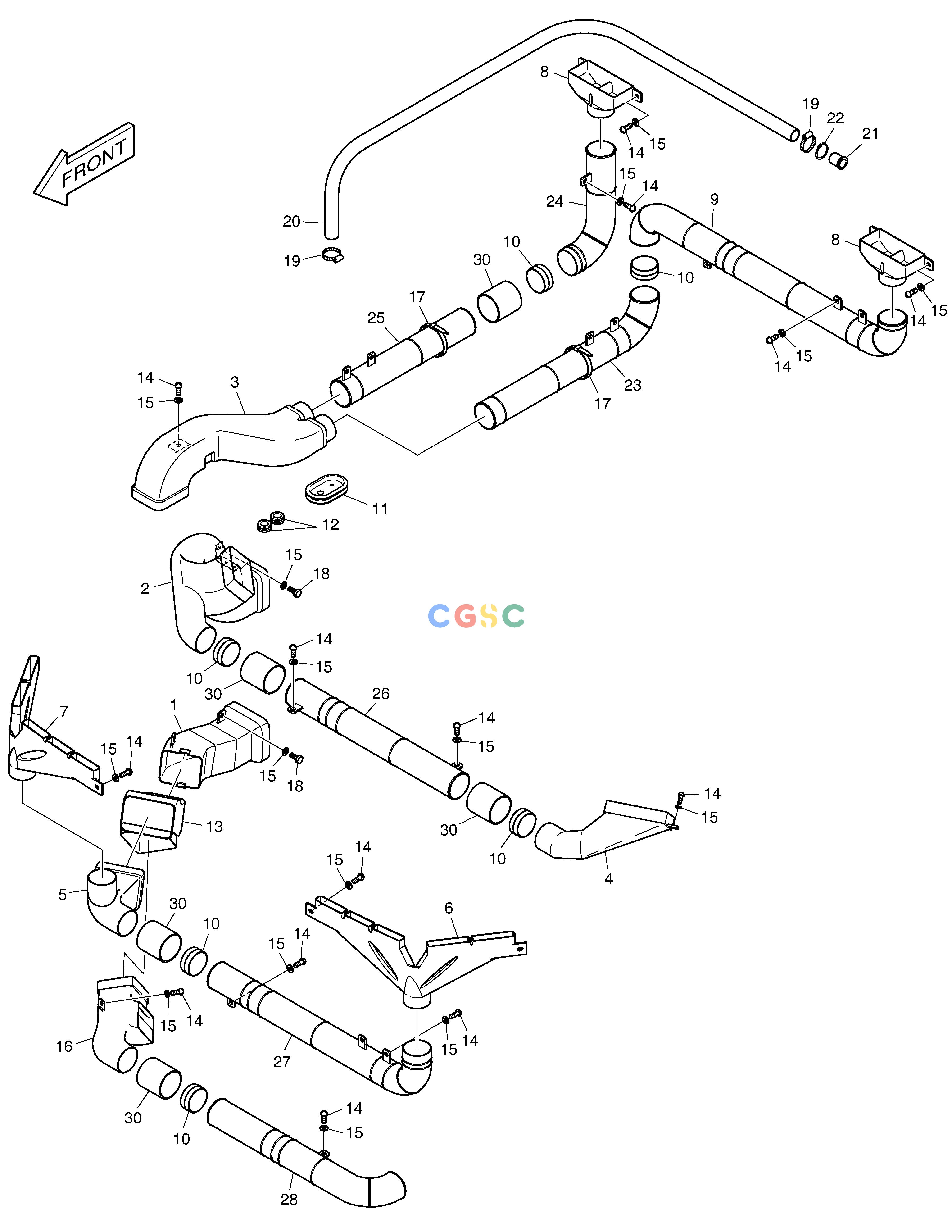 斗山零件查询DUCT ASS'Y MEGA 400-V (CHINA) Doosan parts catalog online