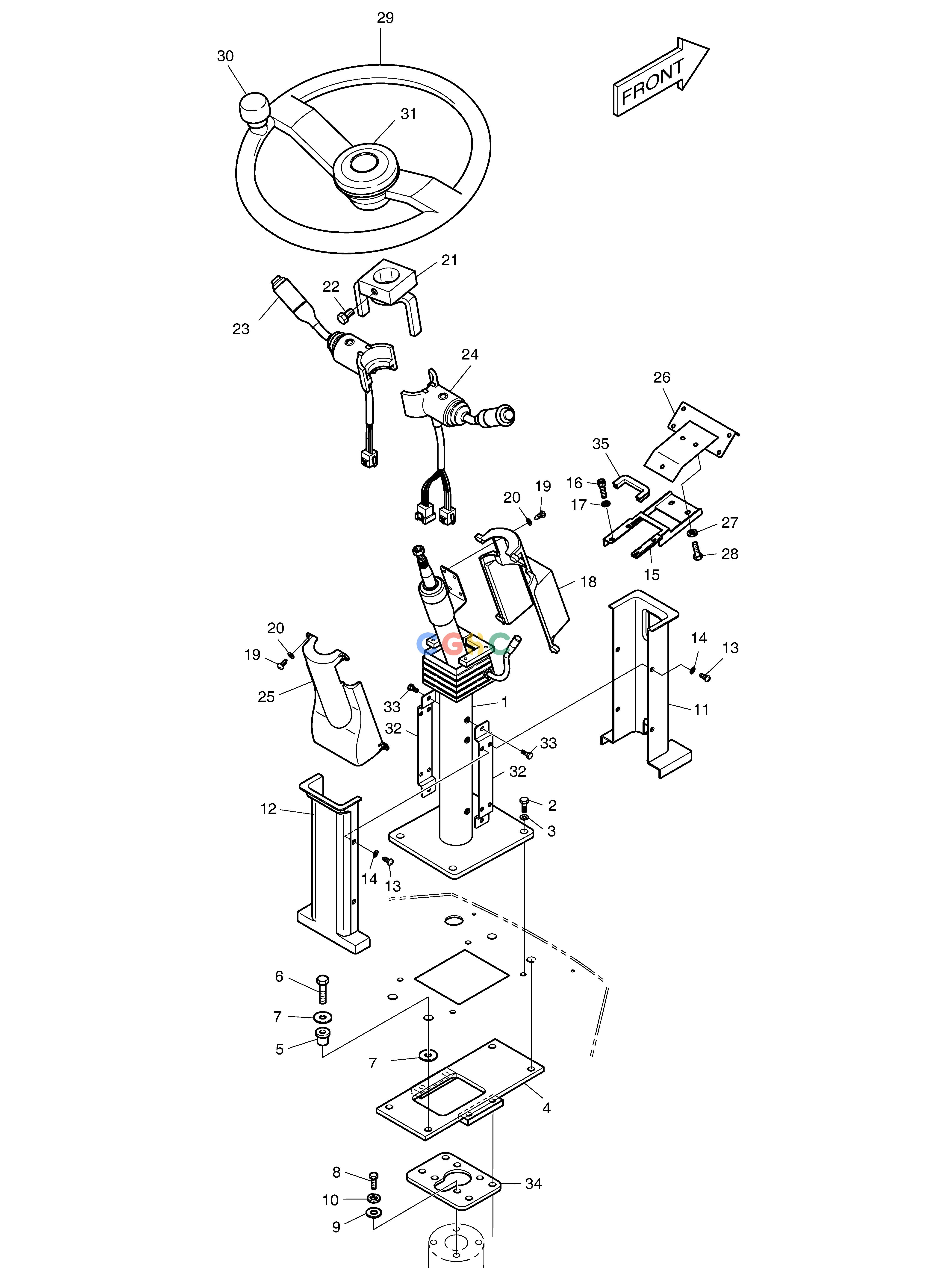 斗山零件查询STEERING ASS'Y MEGA 400-V (CHINA) Doosan parts catalog online