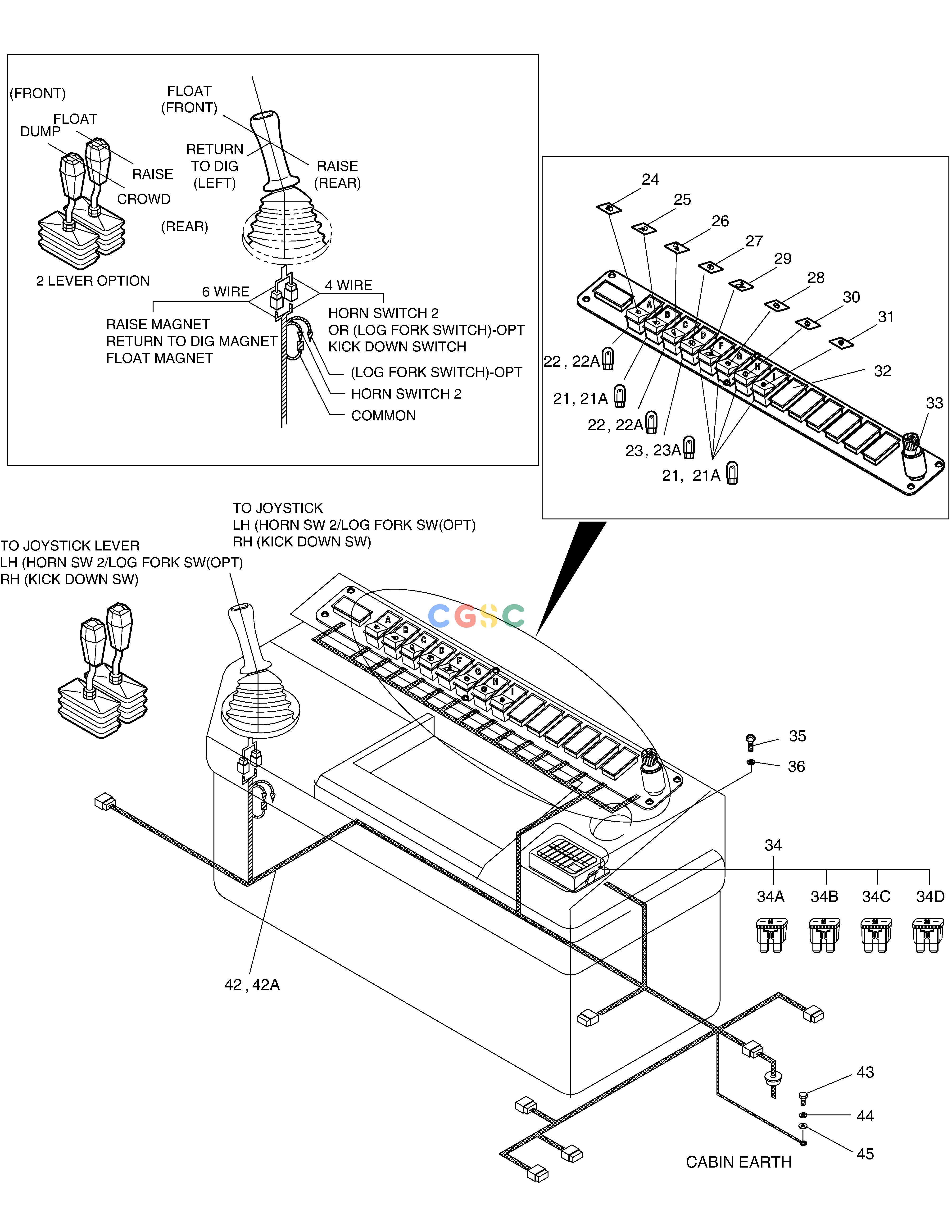 斗山零件查询ELECTRIC PARTS(2) - SWITCH BOX MEGA 400-V (CHINA) Doosan parts catalog online