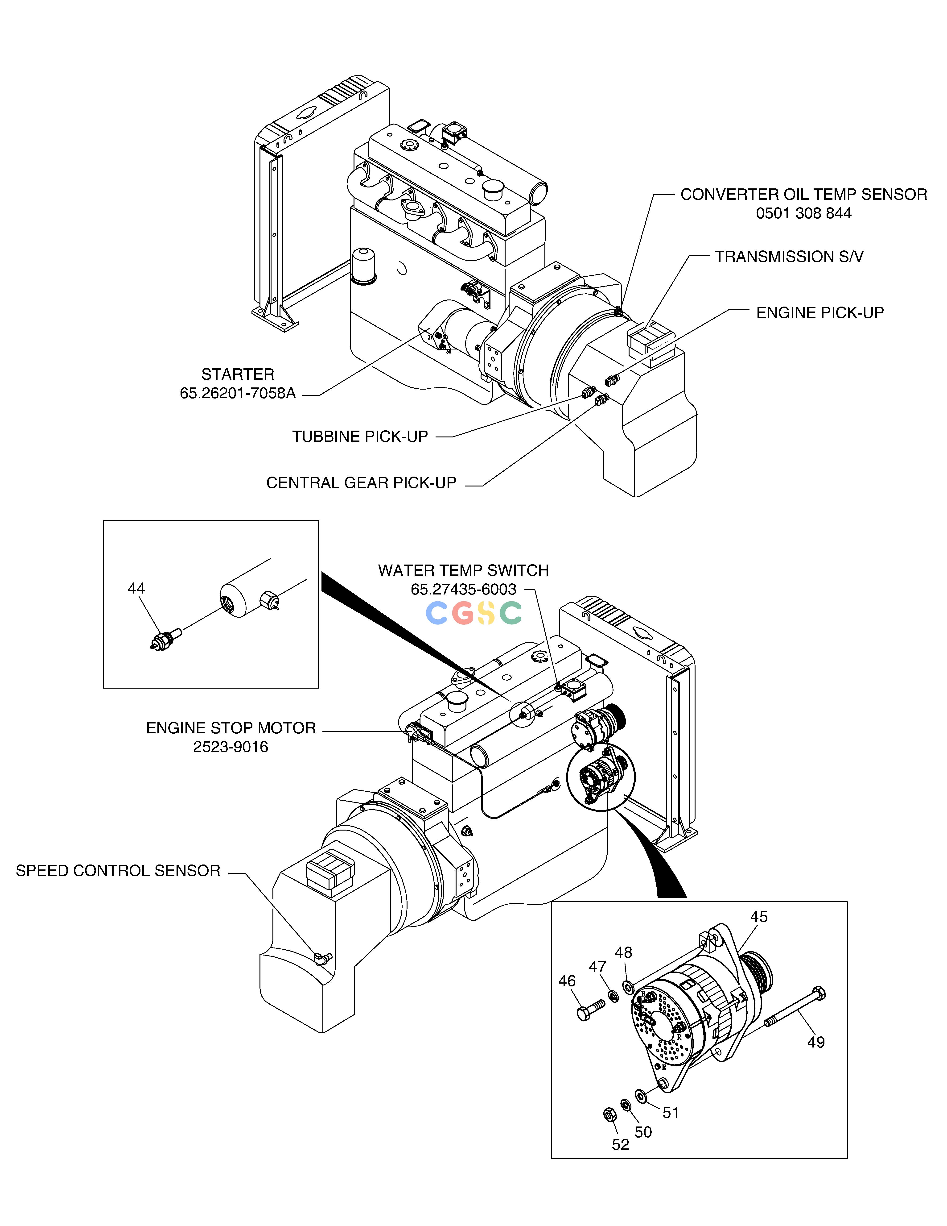 斗山零件查询ELECTRIC PARTS(5) - ENGINE MEGA 400-V (CHINA) Doosan parts catalog online