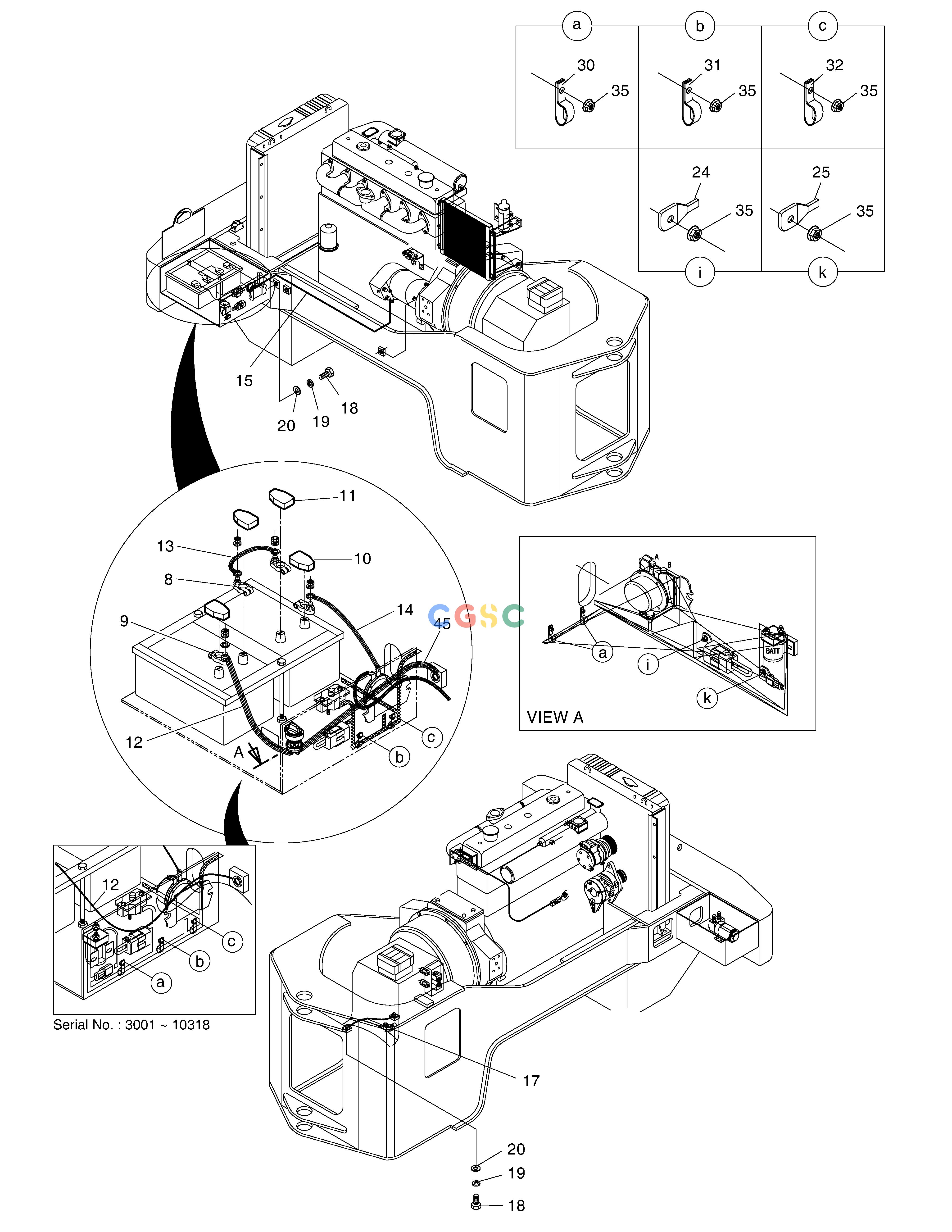 斗山零件查询ELECTRIC WIRING(1) - BATTERY MEGA 400-V (CHINA) Doosan parts catalog online