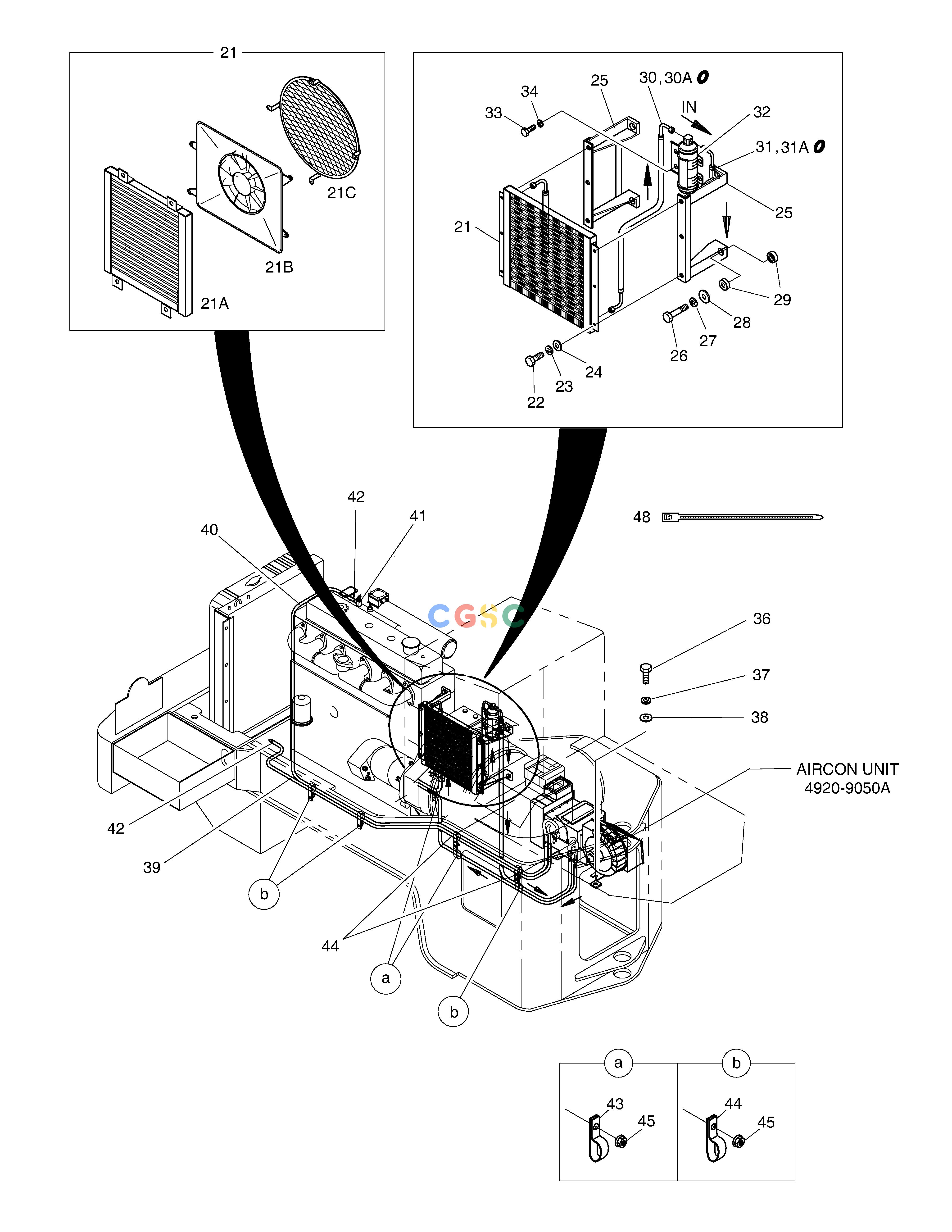 斗山零件查询AIRCONDITIONER(2) MEGA 400-V (CHINA) Doosan parts catalog online