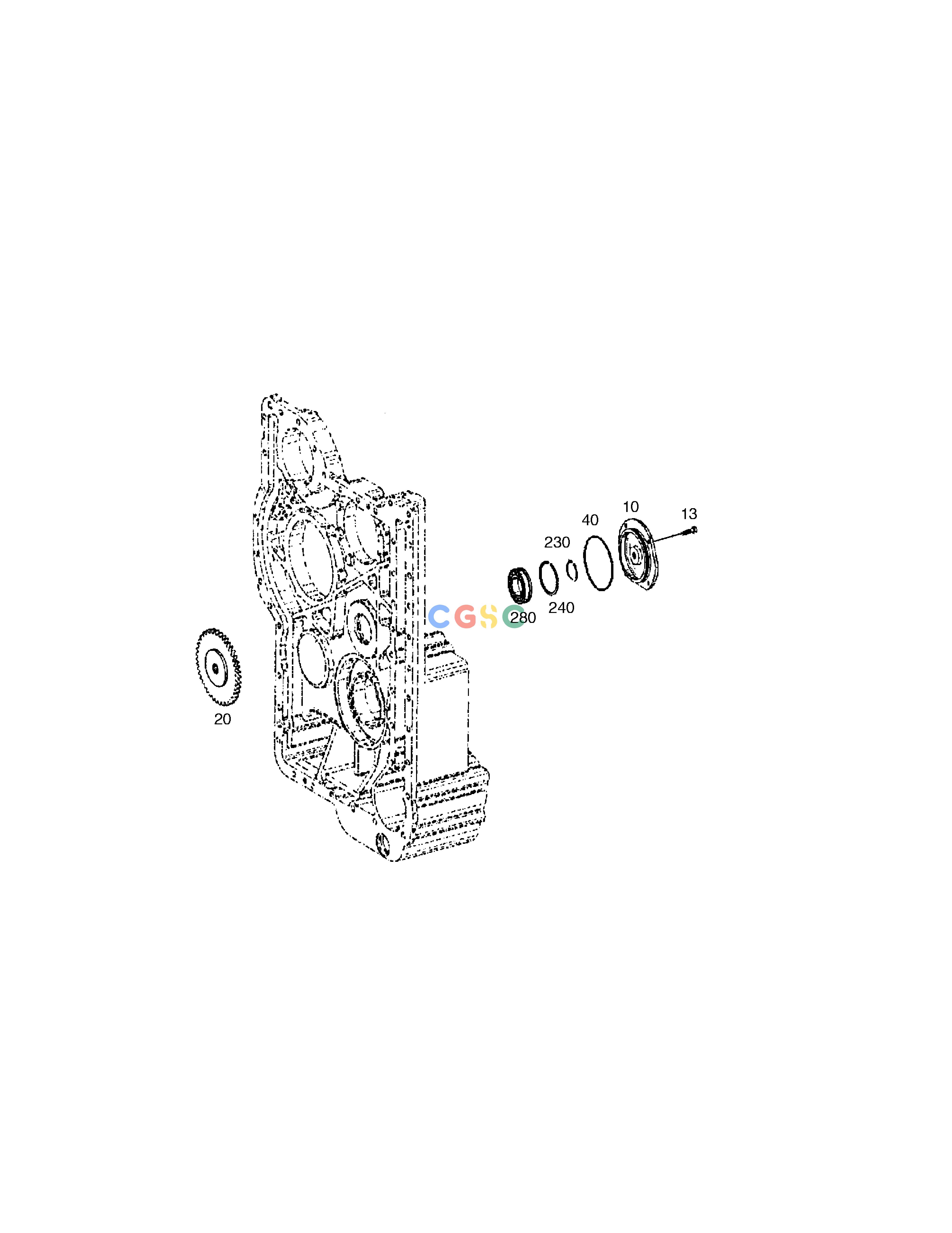 斗山零件查询EMERGENCY STEERING PUMP - TRANSMISSION MEGA 400-V (CHINA) Doosan parts catalog online
