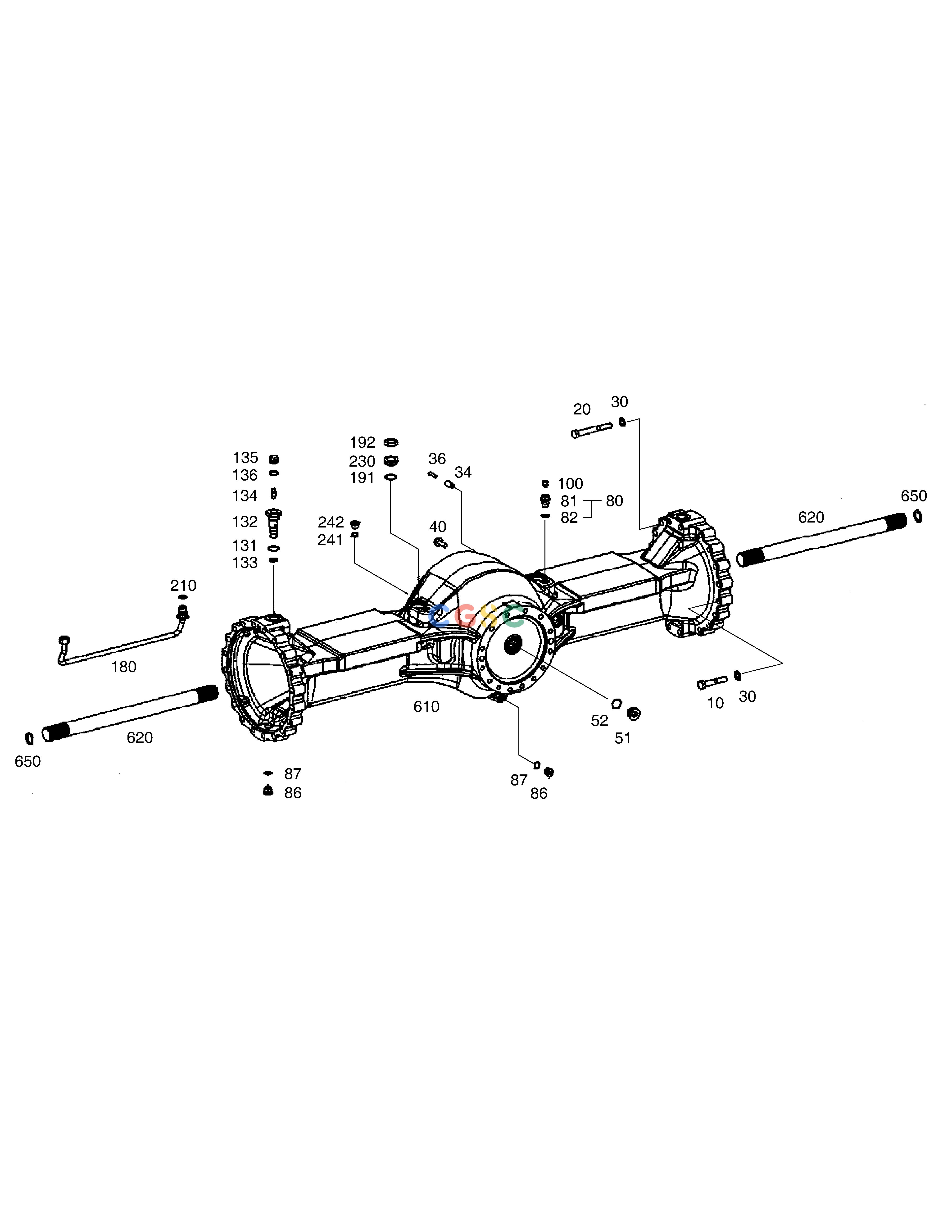 斗山零件查询AXLE CASING-REAR AXLE MEGA 400-V (CHINA) Doosan parts catalog online
