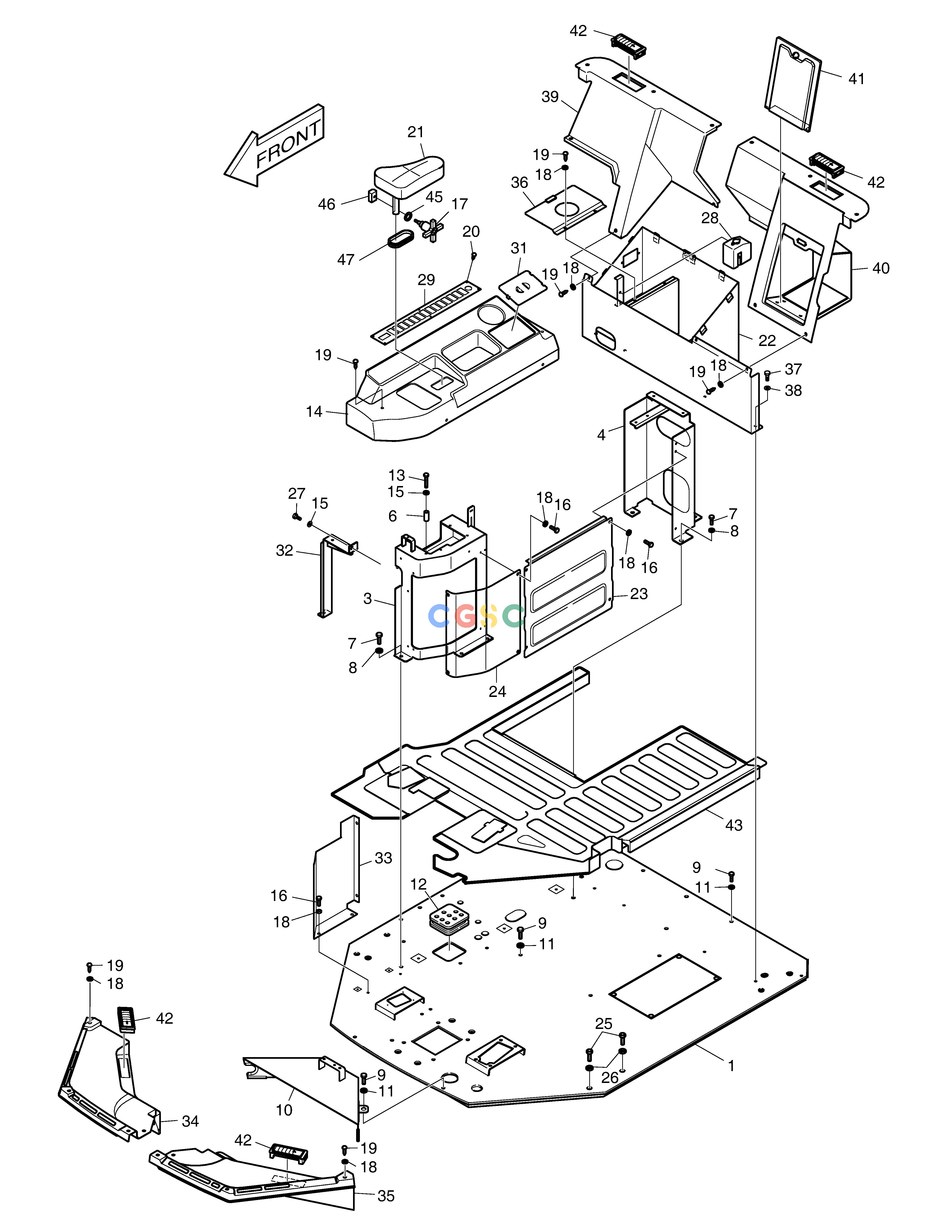 斗山零件查询CONTROL STAND - FNR LEVER MEGA 400-V (CHINA) Doosan parts catalog online