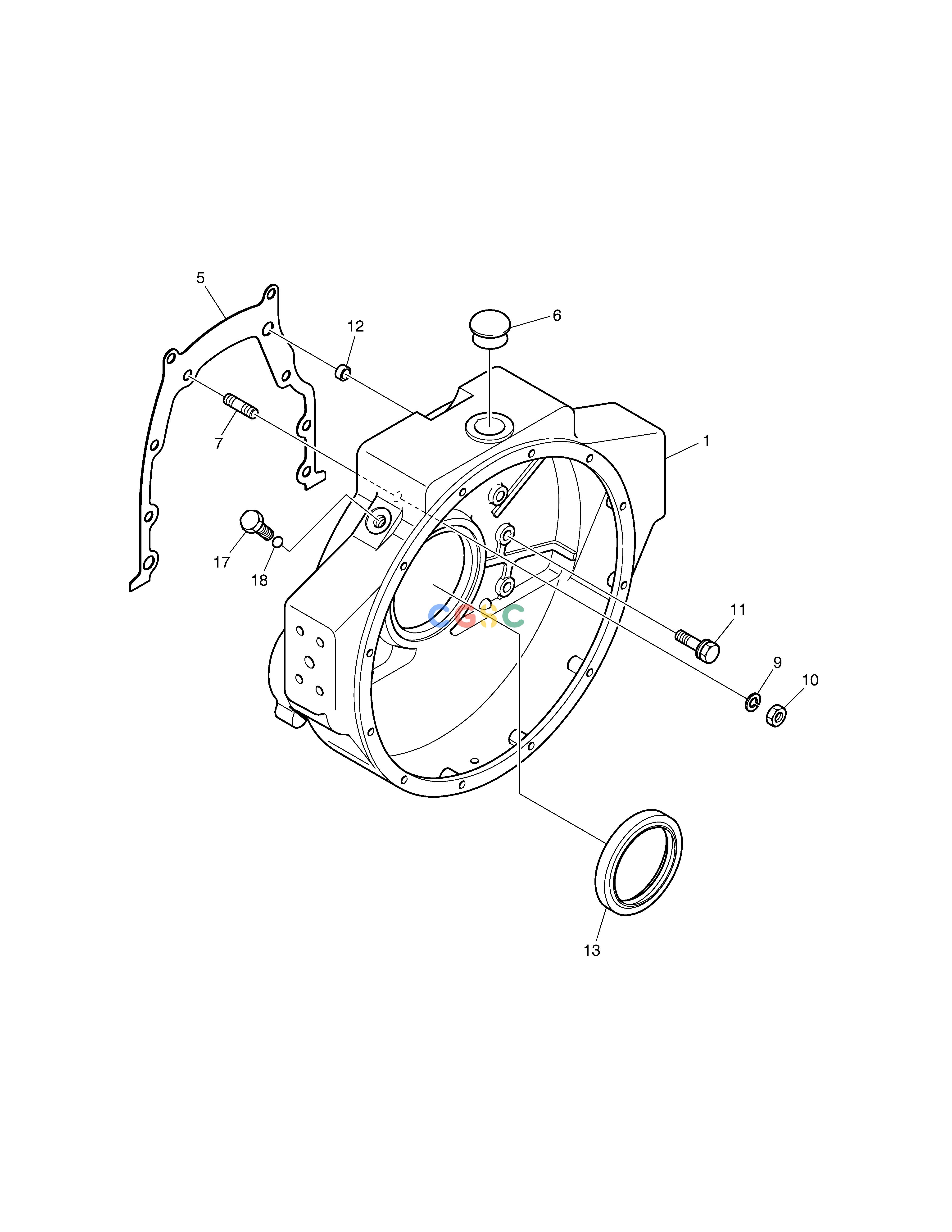 斗山零件查询FLYWHEEL HOUSING DL250A Doosan parts catalog online