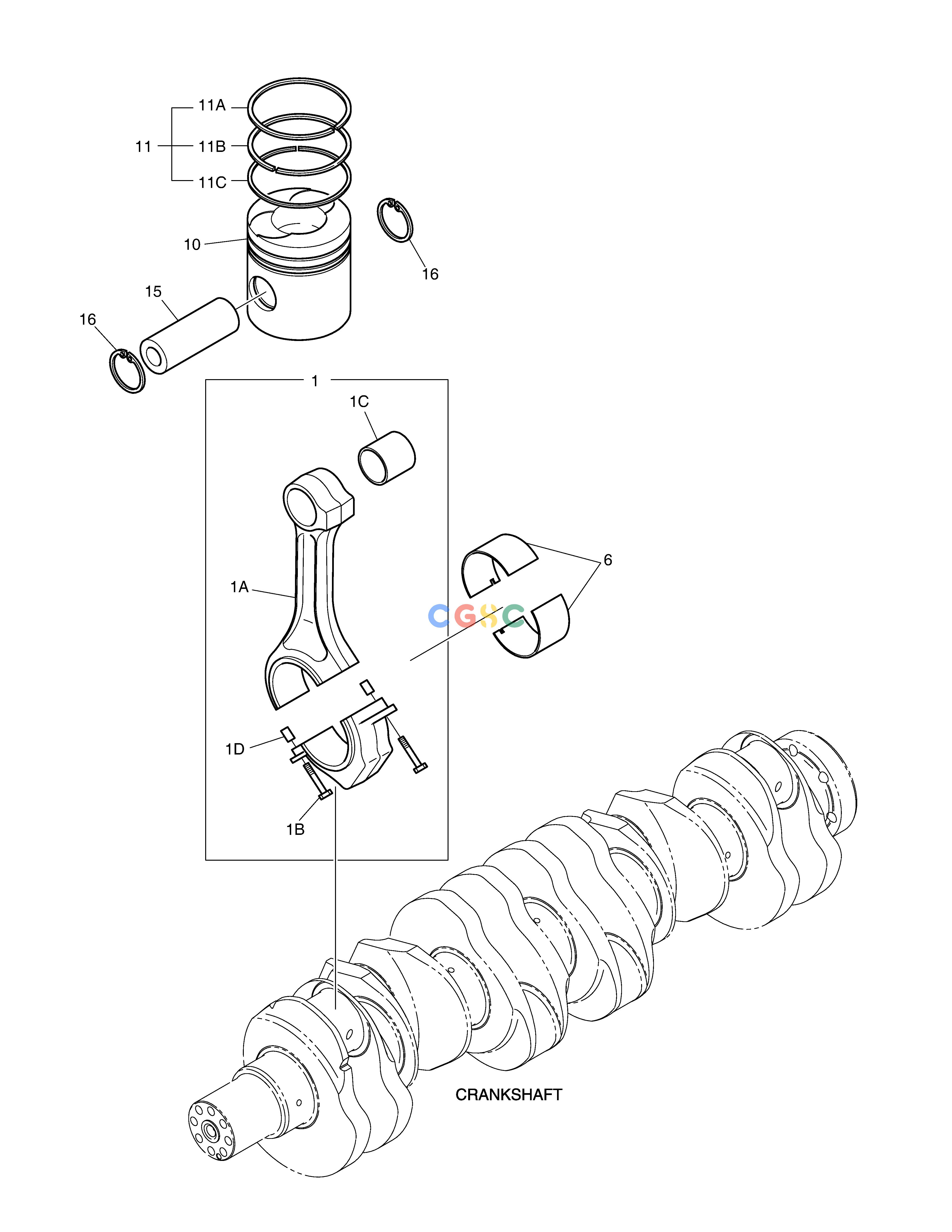 斗山零件查询PISTON & CONNECTING ROD DL250A Doosan parts catalog online