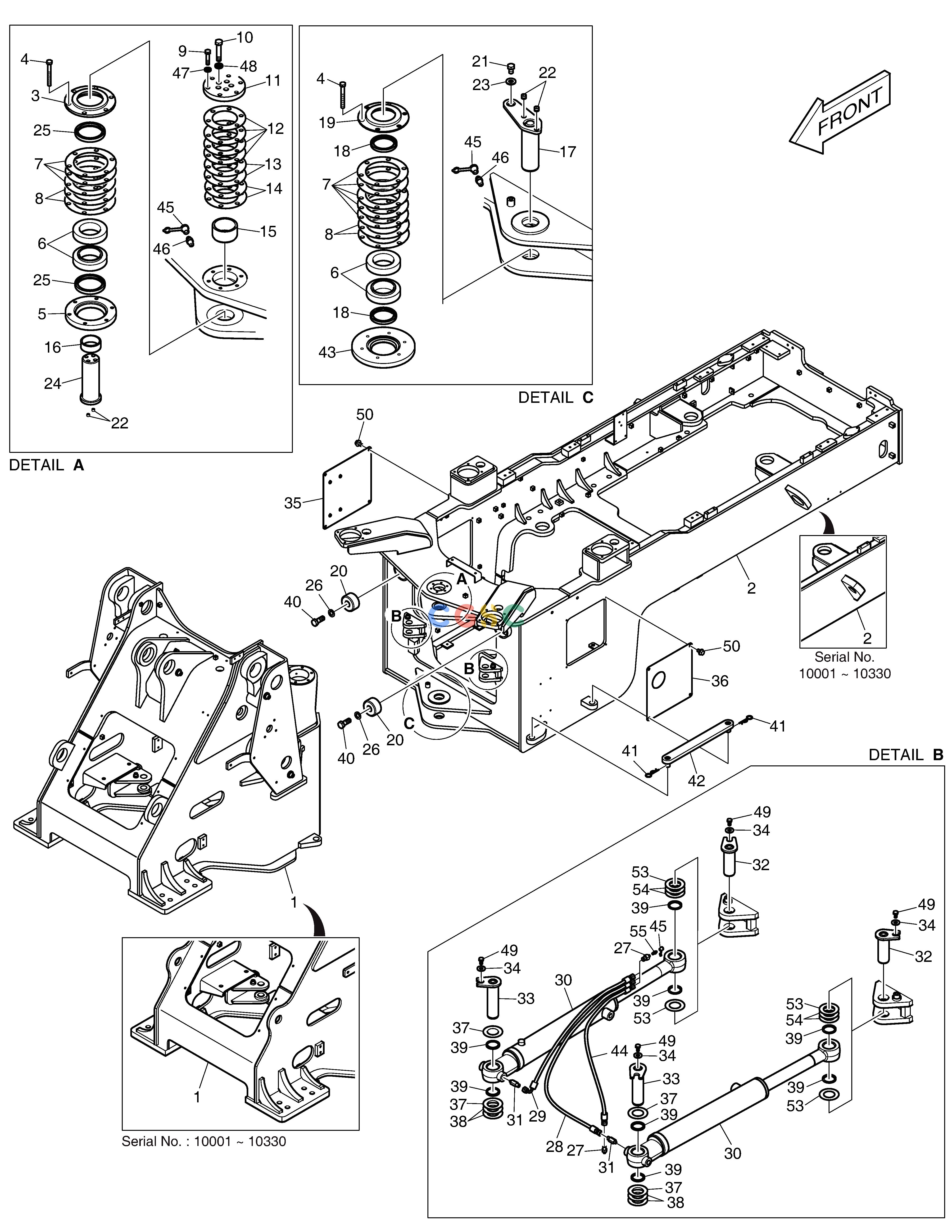 斗山零件查询FRAME DL250A Doosan parts catalog online