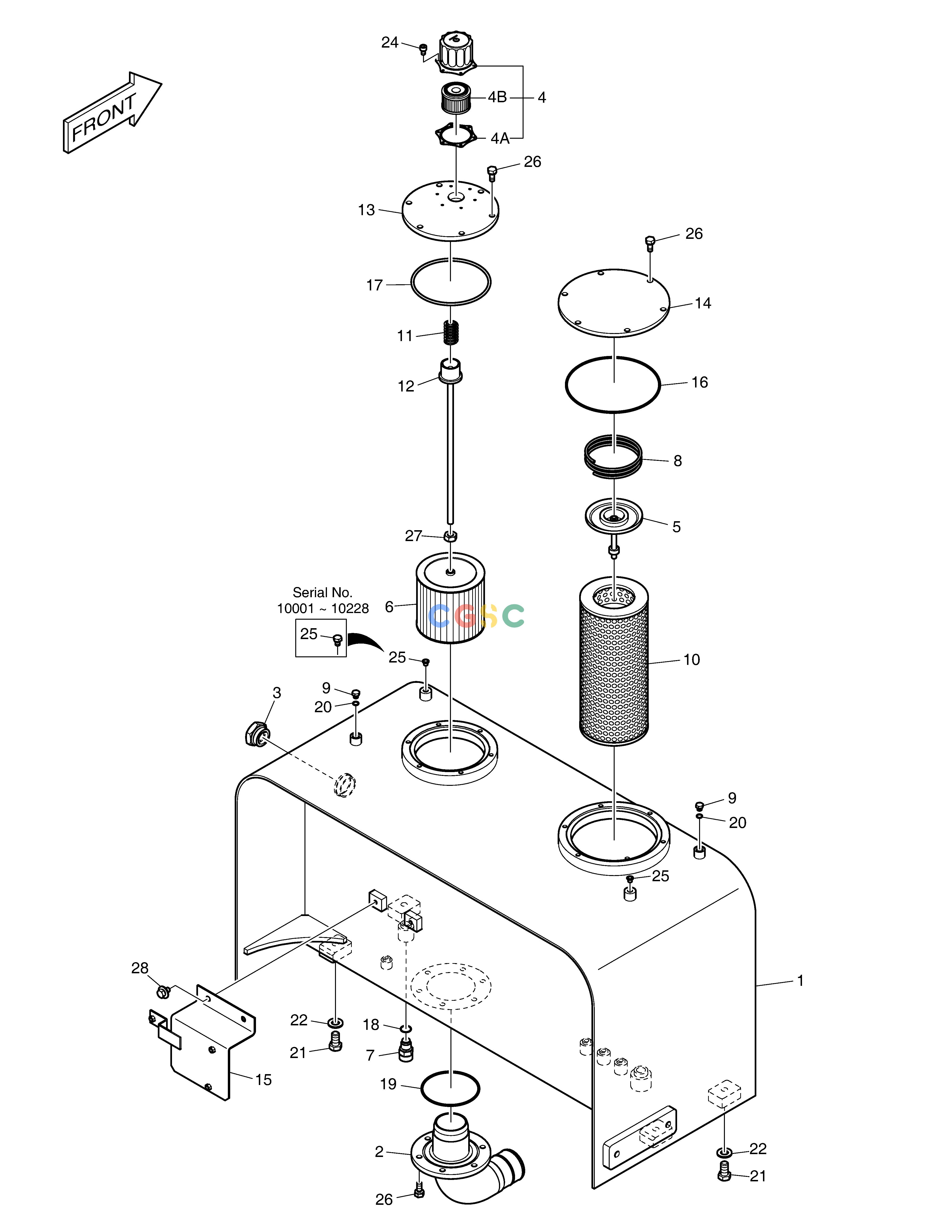 斗山零件查询OIL TANK DL250A Doosan parts catalog online