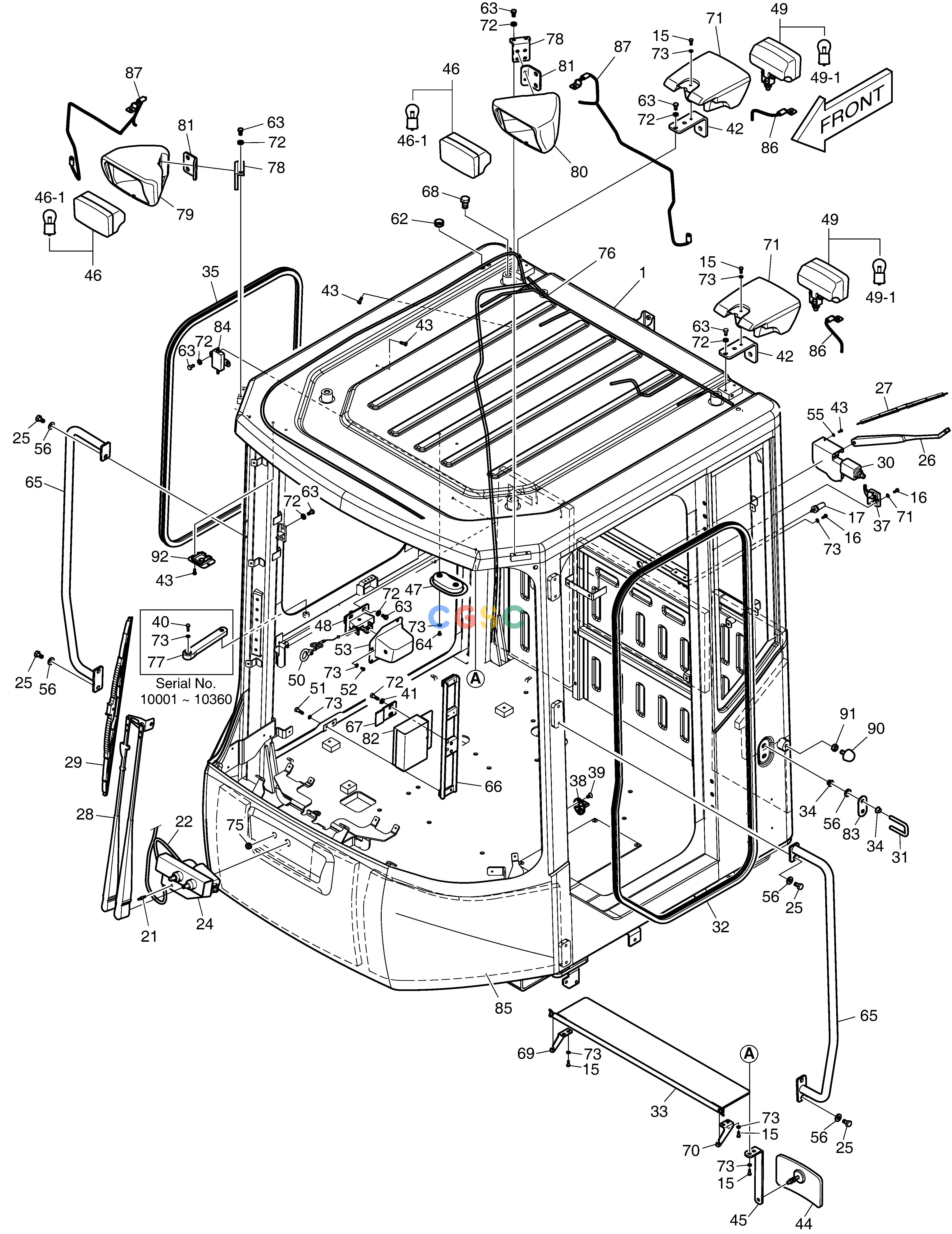 斗山零件查询CABIN(1) - BODY DL250A Doosan parts catalog online