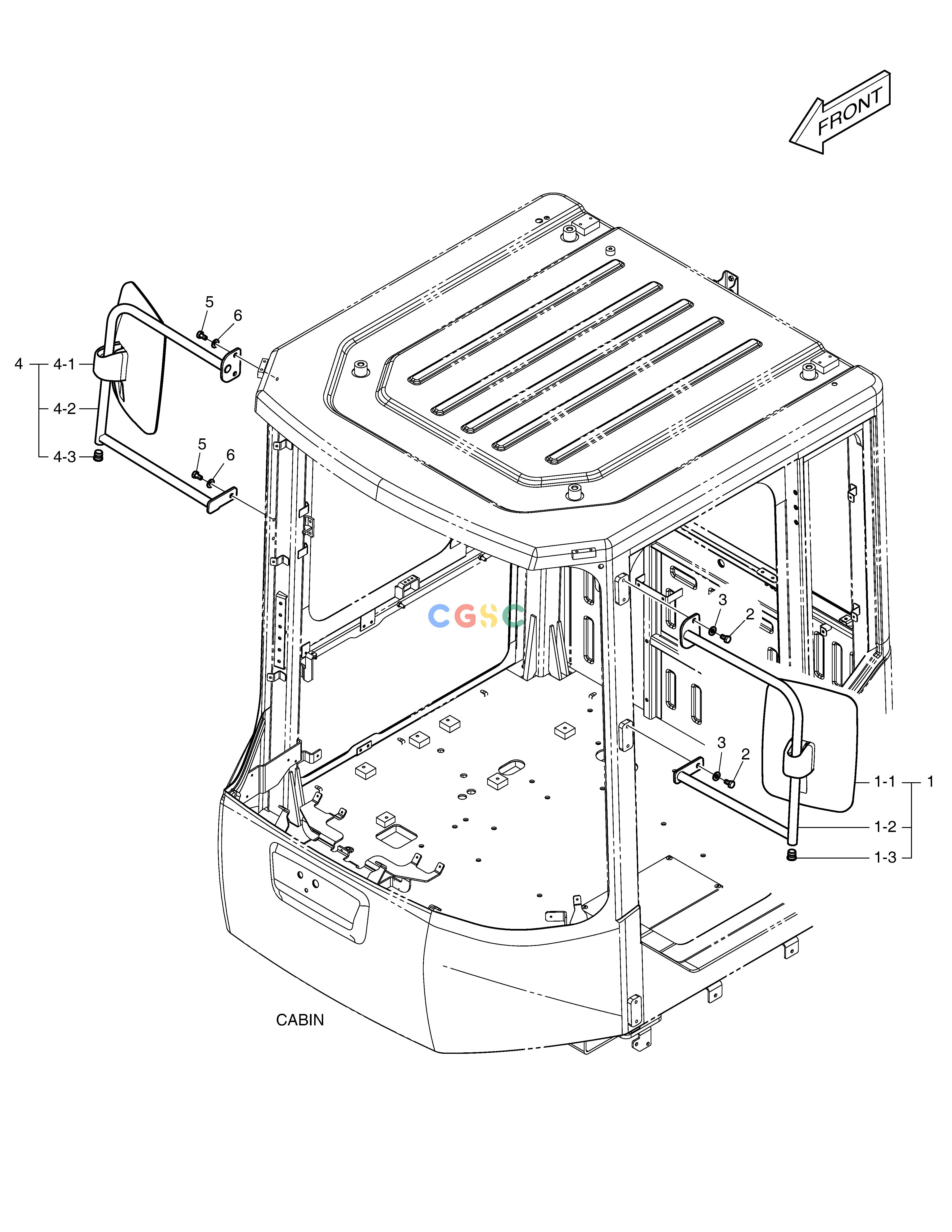 斗山零件查询MIRROR-CABIN DL250A Doosan parts catalog online
