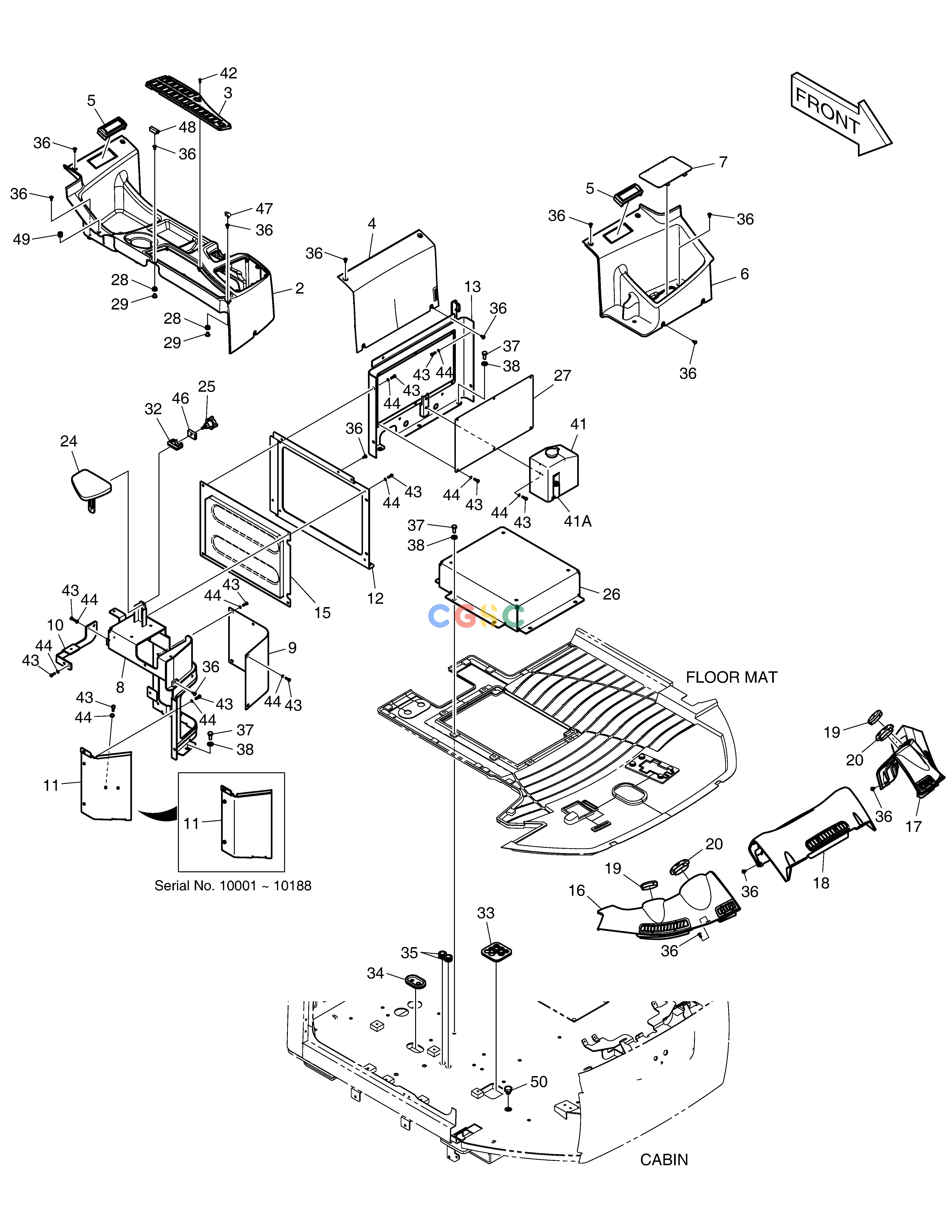 斗山零件查询CONTROL STAND DL250A Doosan parts catalog online