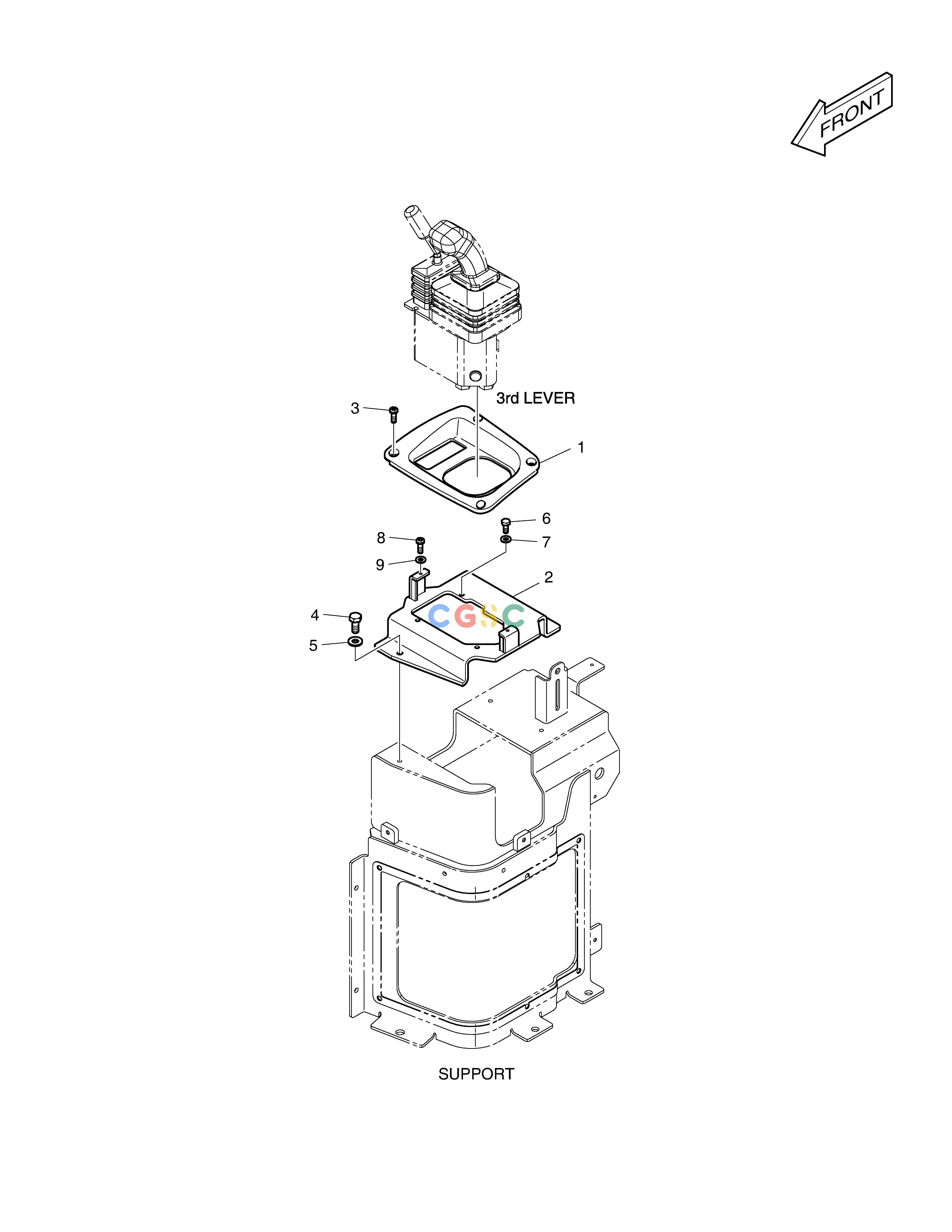 斗山零件查询JOYSTICK MOUNTING - 3rd LEVER DL250A Doosan parts catalog online