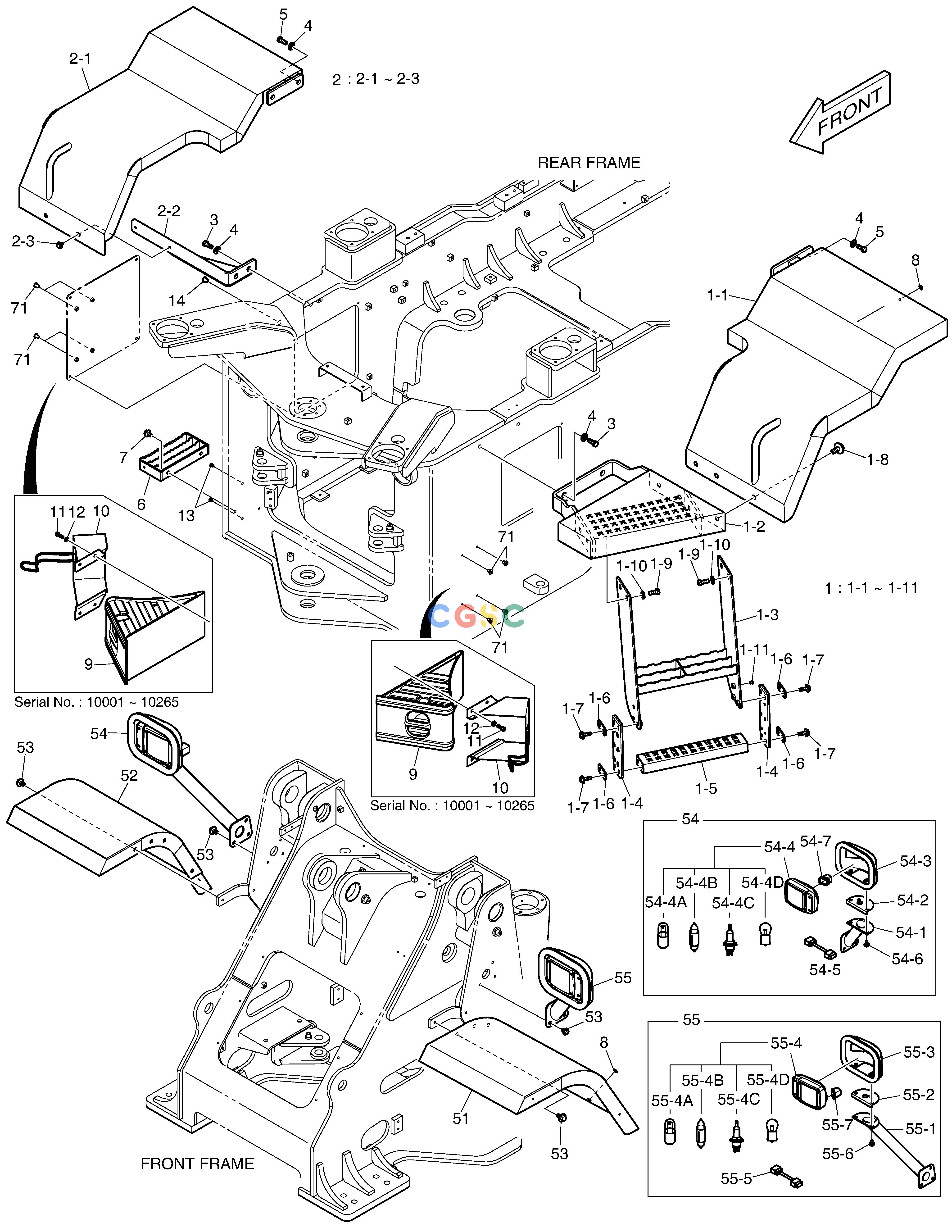 斗山零件查询FENDER & LADDER DL250A Doosan parts catalog online