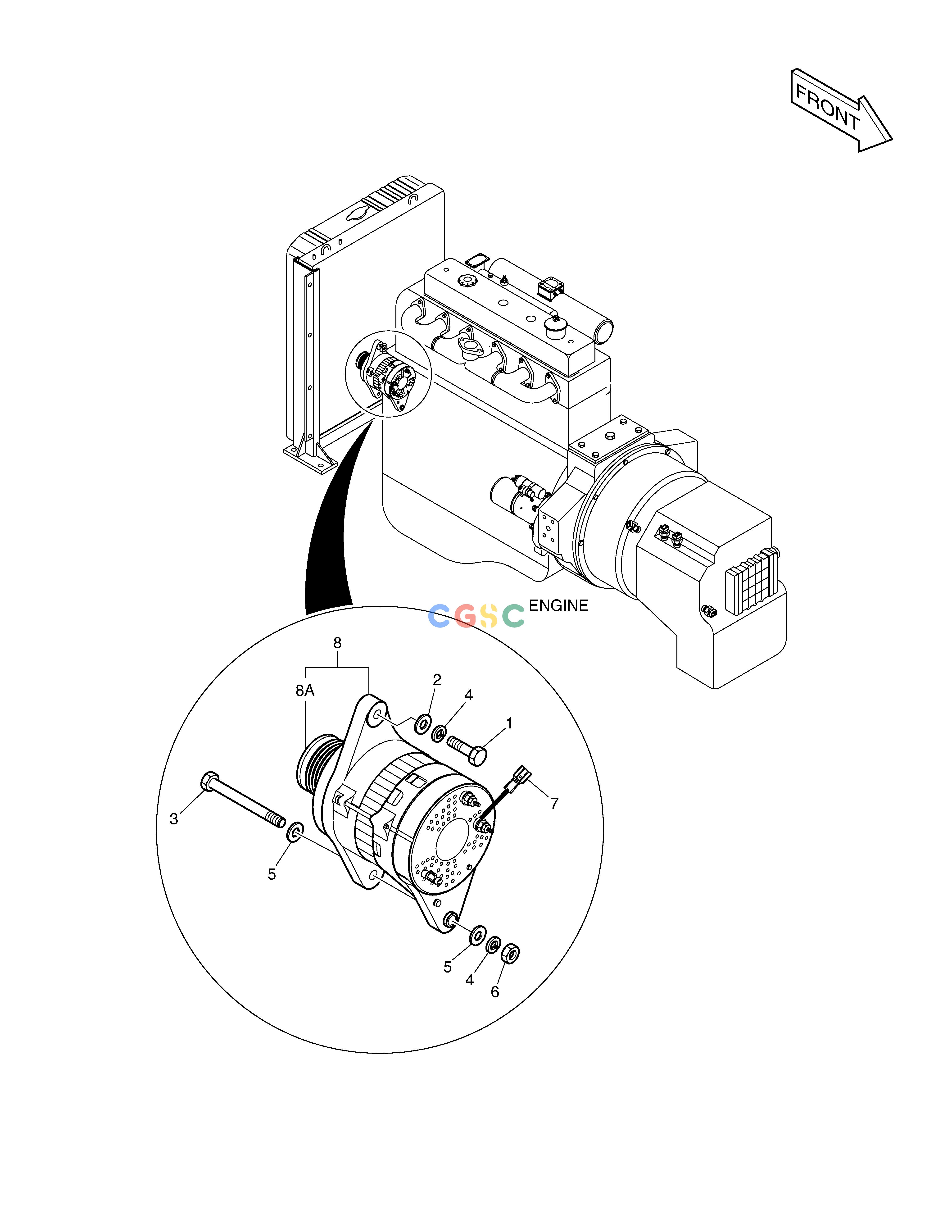 斗山零件查询ALTERNATOR MOUNTING DL250A Doosan parts catalog online