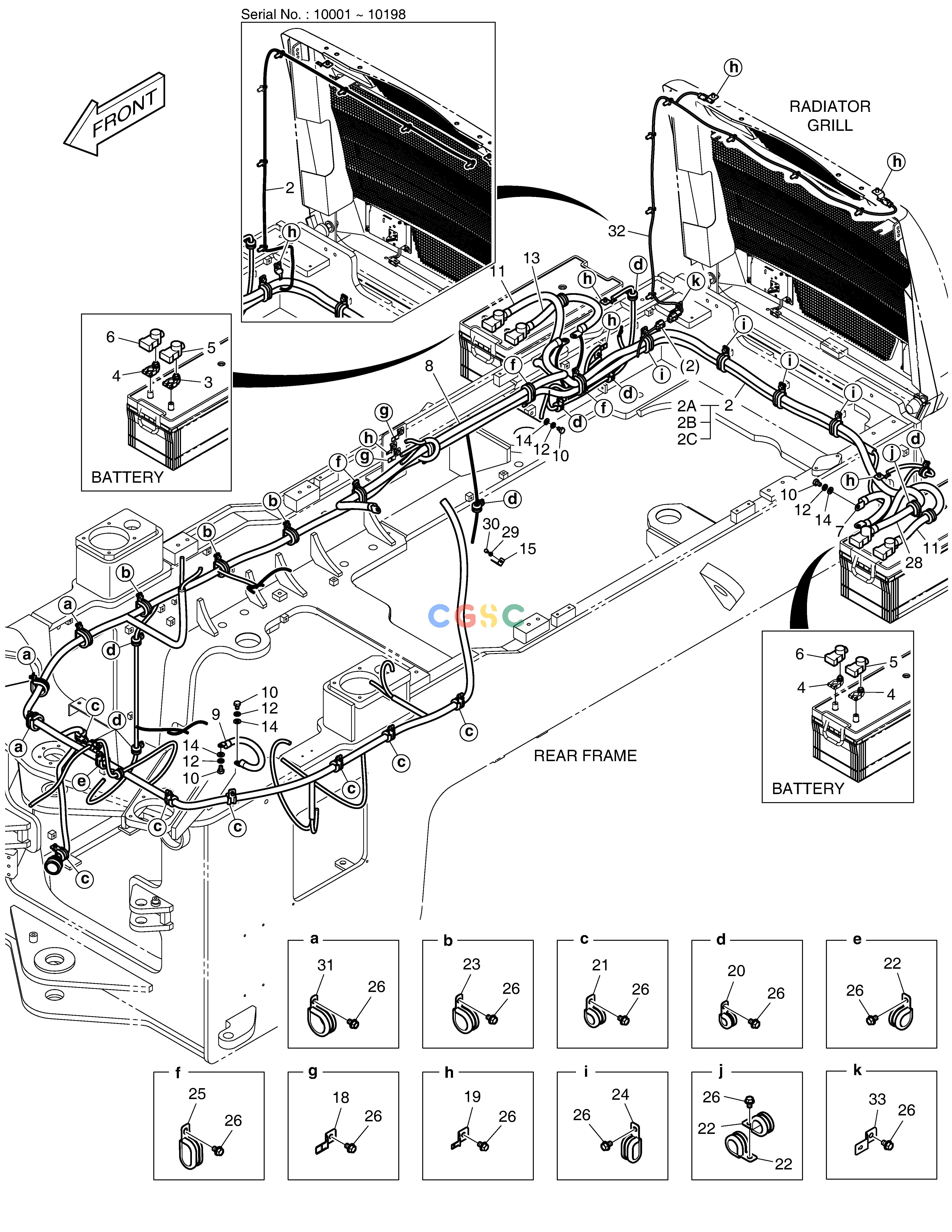 斗山零件查询ELECTRIC PARTS - WIRING HARNESS DL250A Doosan parts catalog online