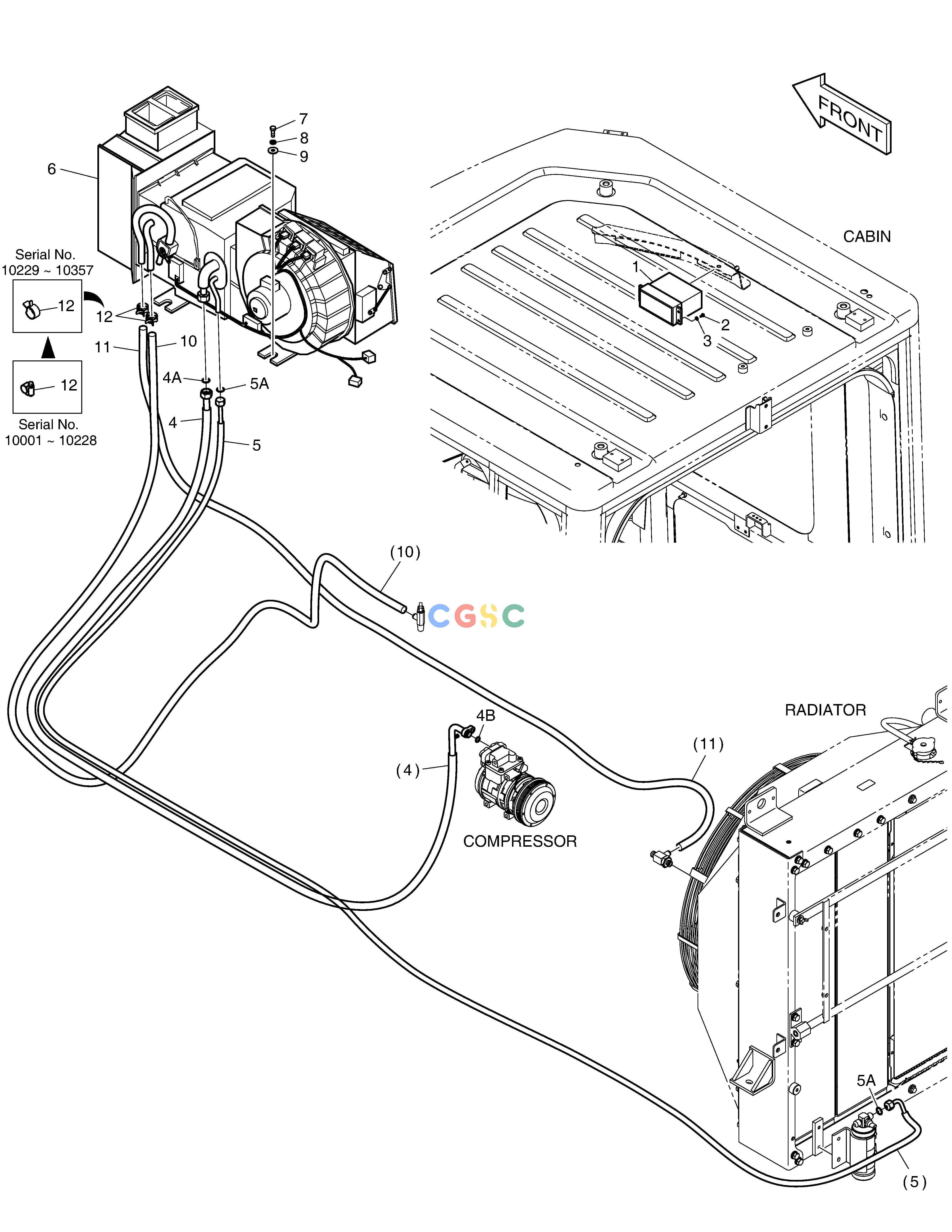 斗山零件查询AIRCONDITIONER - CABIN DL250A Doosan parts catalog online