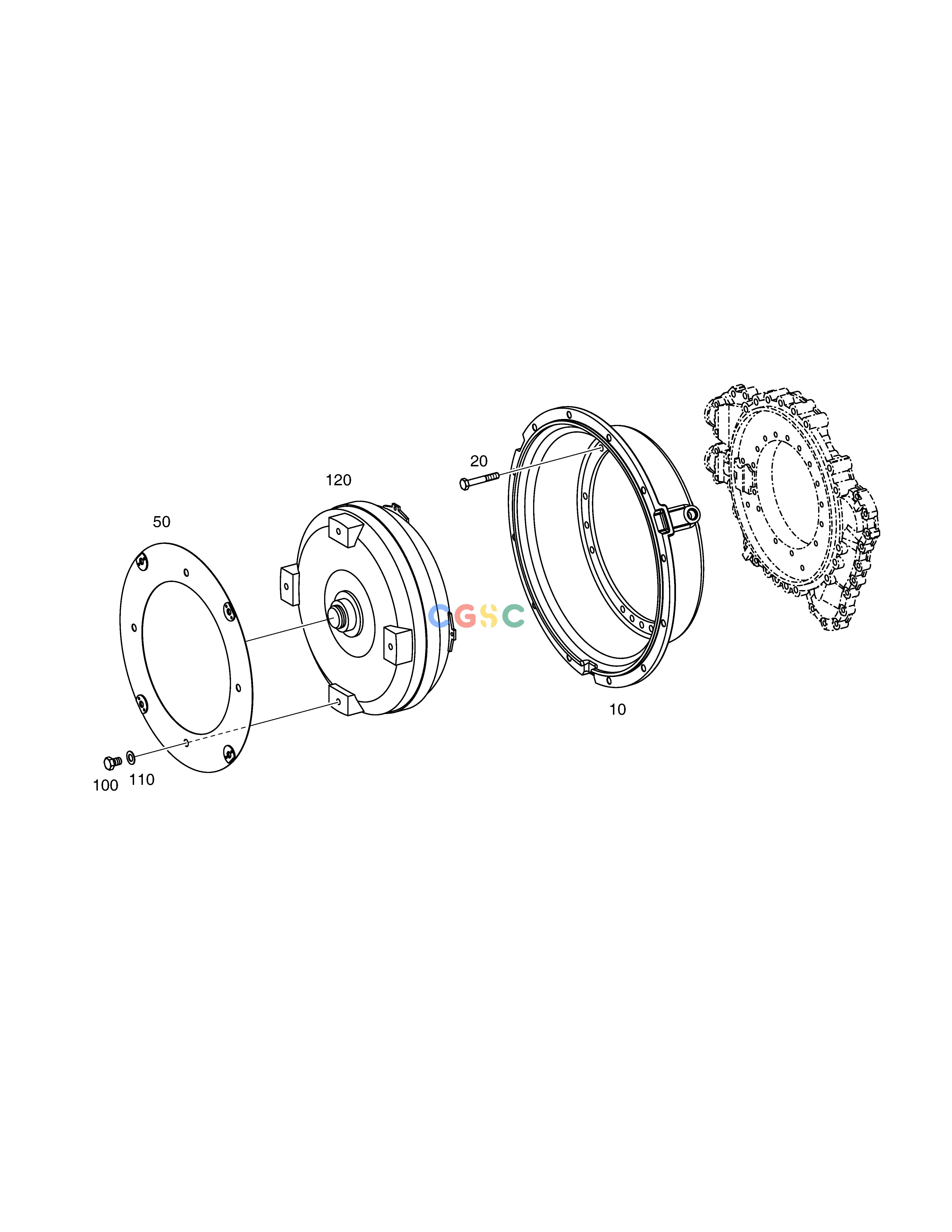 斗山零件查询ENGINE CONNECT - TRANSMISSION DL250A Doosan parts catalog online