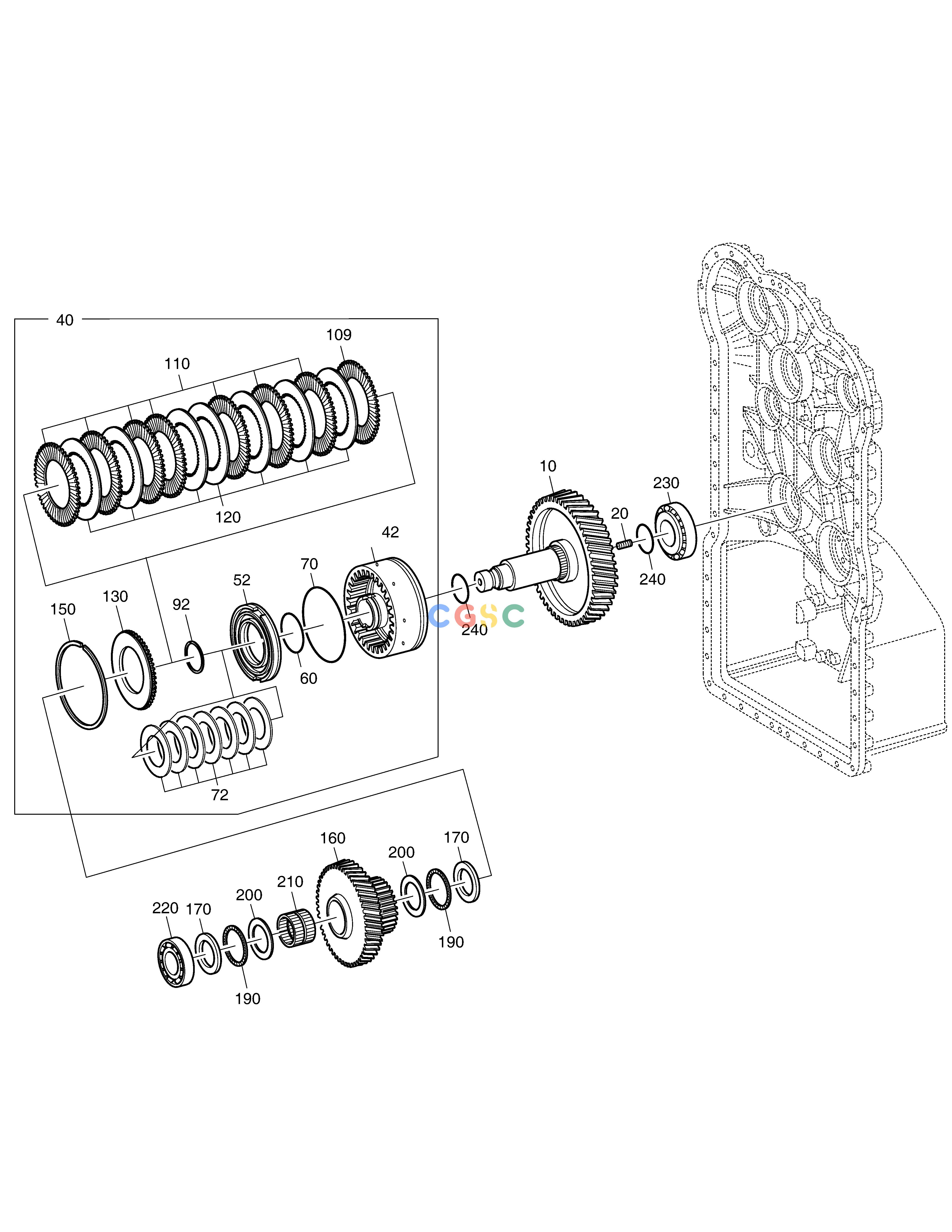 斗山零件查询CLUTCH - K3 - TRANSMISSION DL250A Doosan parts catalog online