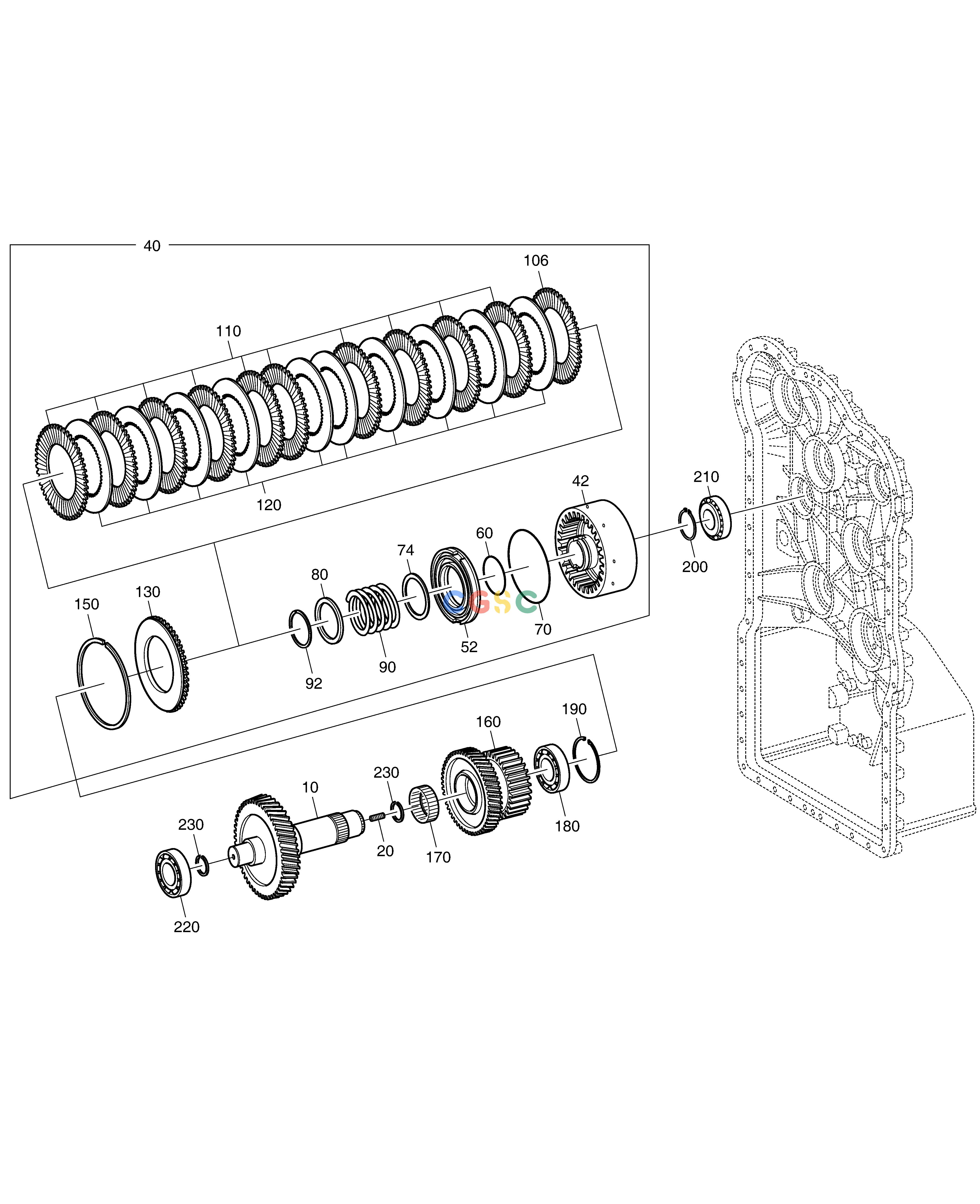 斗山零件查询CLUTCH - KV - TRANSMISSION DL250A Doosan parts catalog online