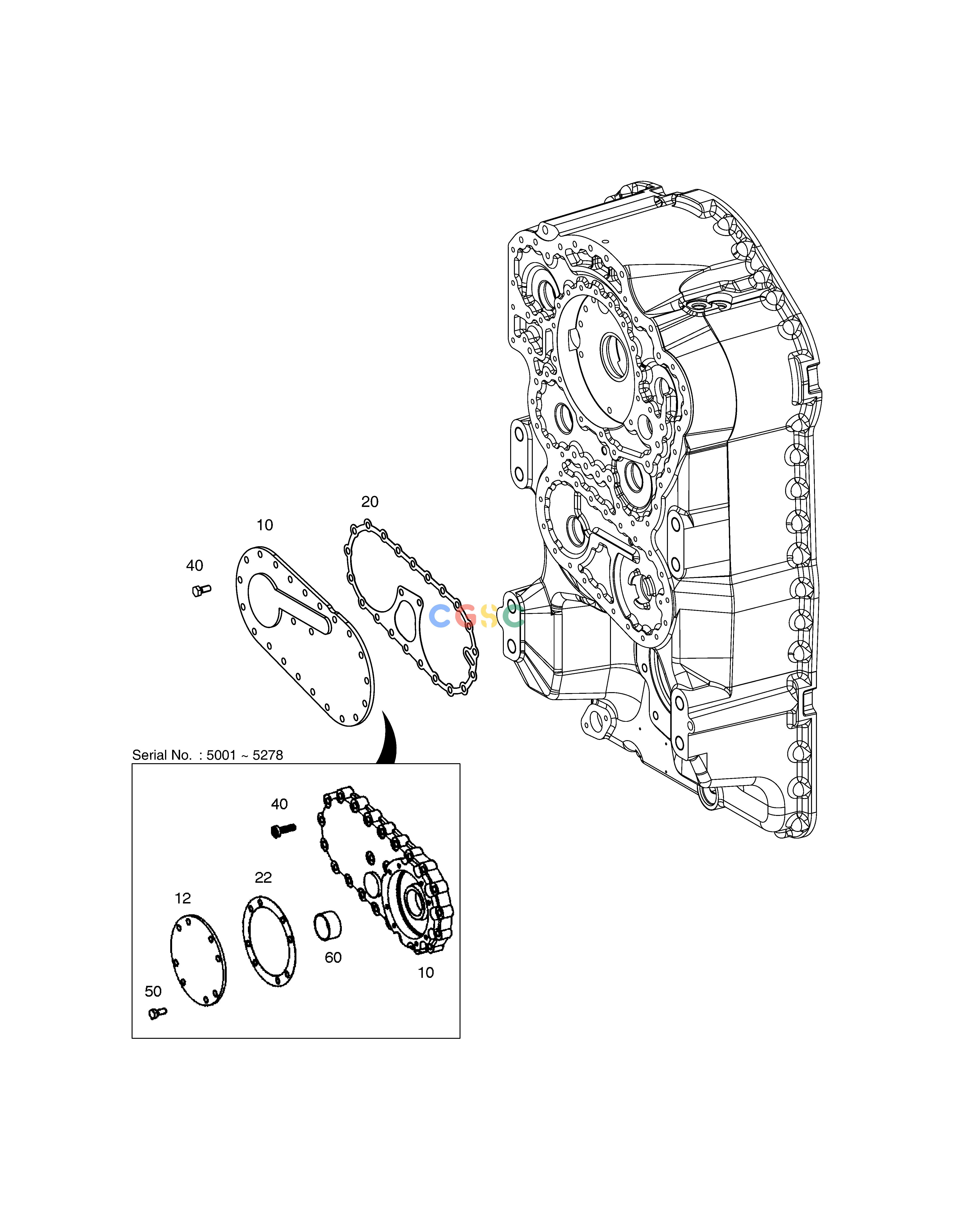 斗山零件查询EMERGENCY STEERING PUMP - TRANSMISSION DL250A Doosan parts catalog online